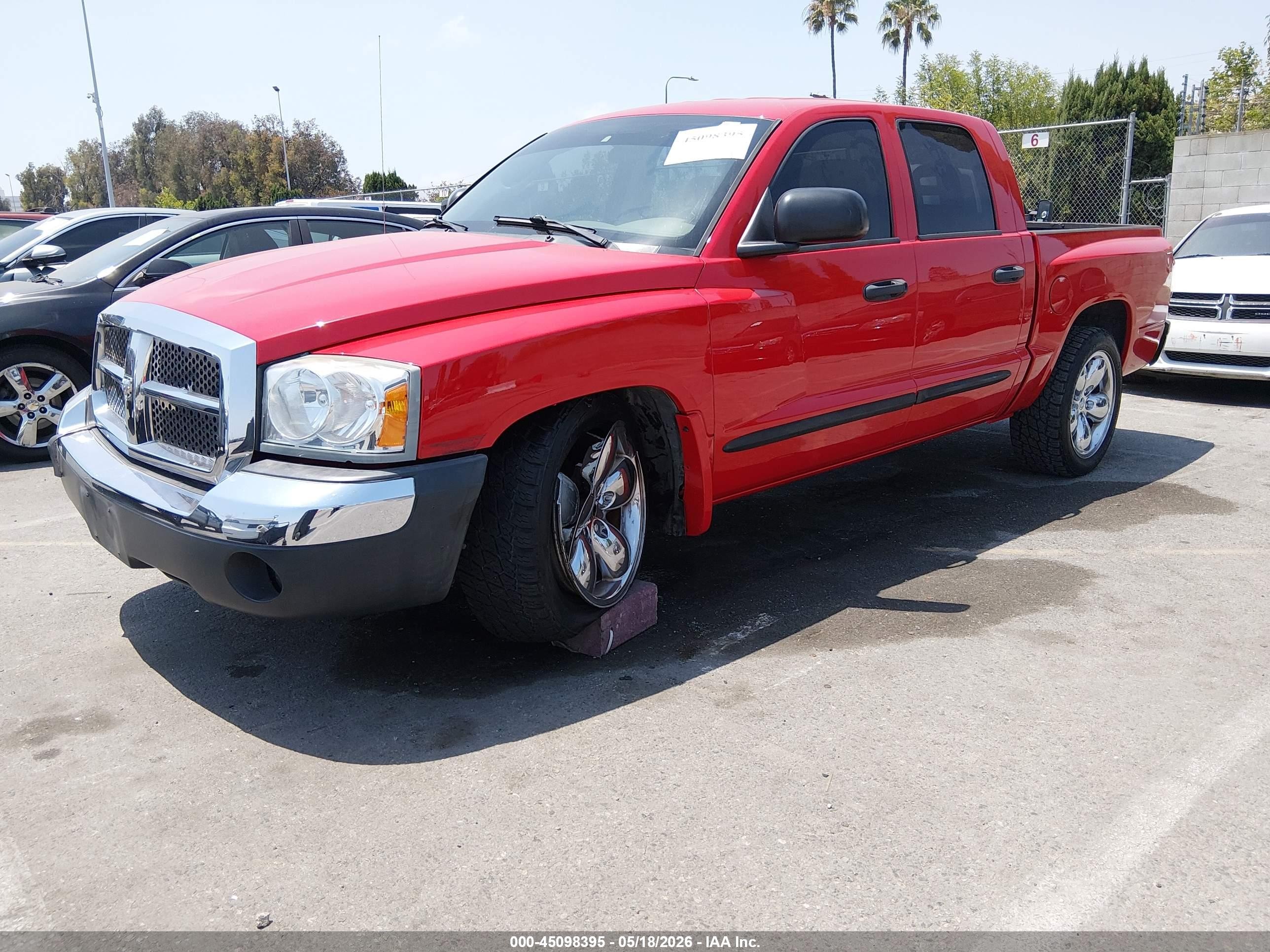 2005 Dodge Dakota Slt Красный vin: 1D7HE48K65S184475