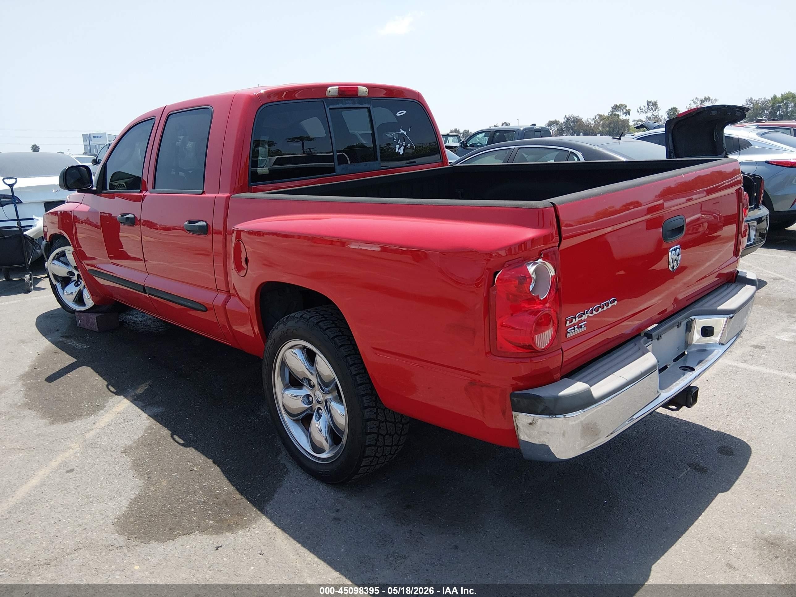 2005 Dodge Dakota Slt Красный vin: 1D7HE48K65S184475