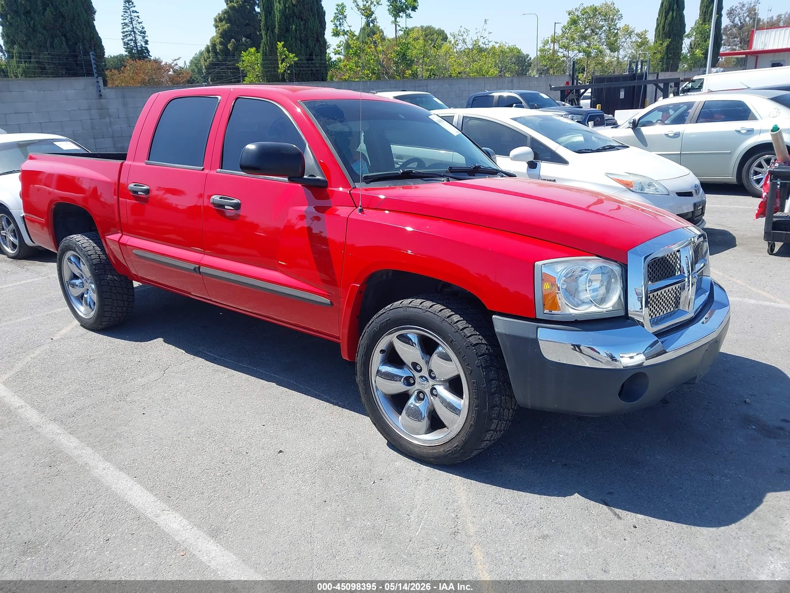 2005 Dodge Dakota Slt Красный vin: 1D7HE48K65S184475