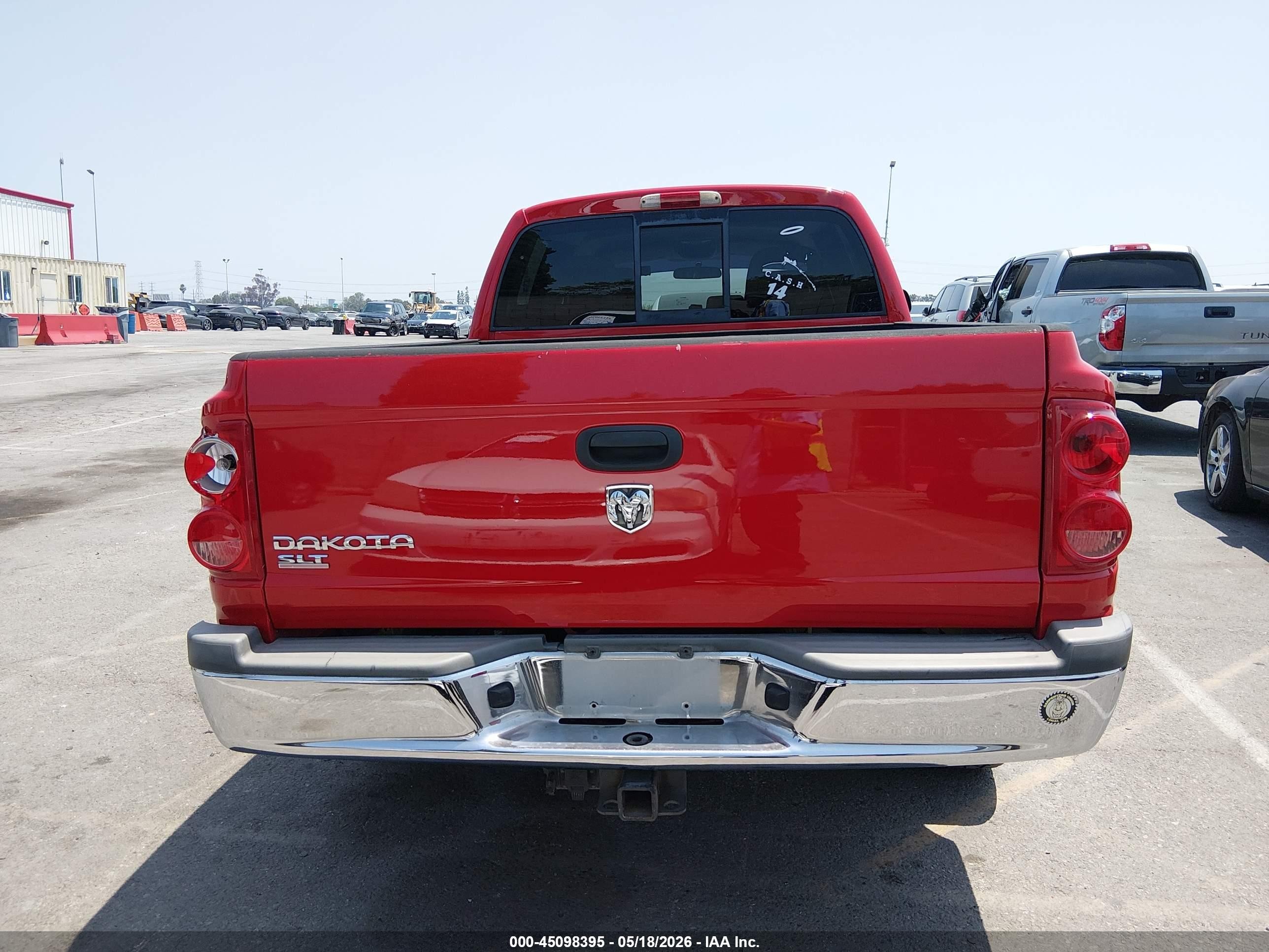 2005 Dodge Dakota Slt Красный vin: 1D7HE48K65S184475