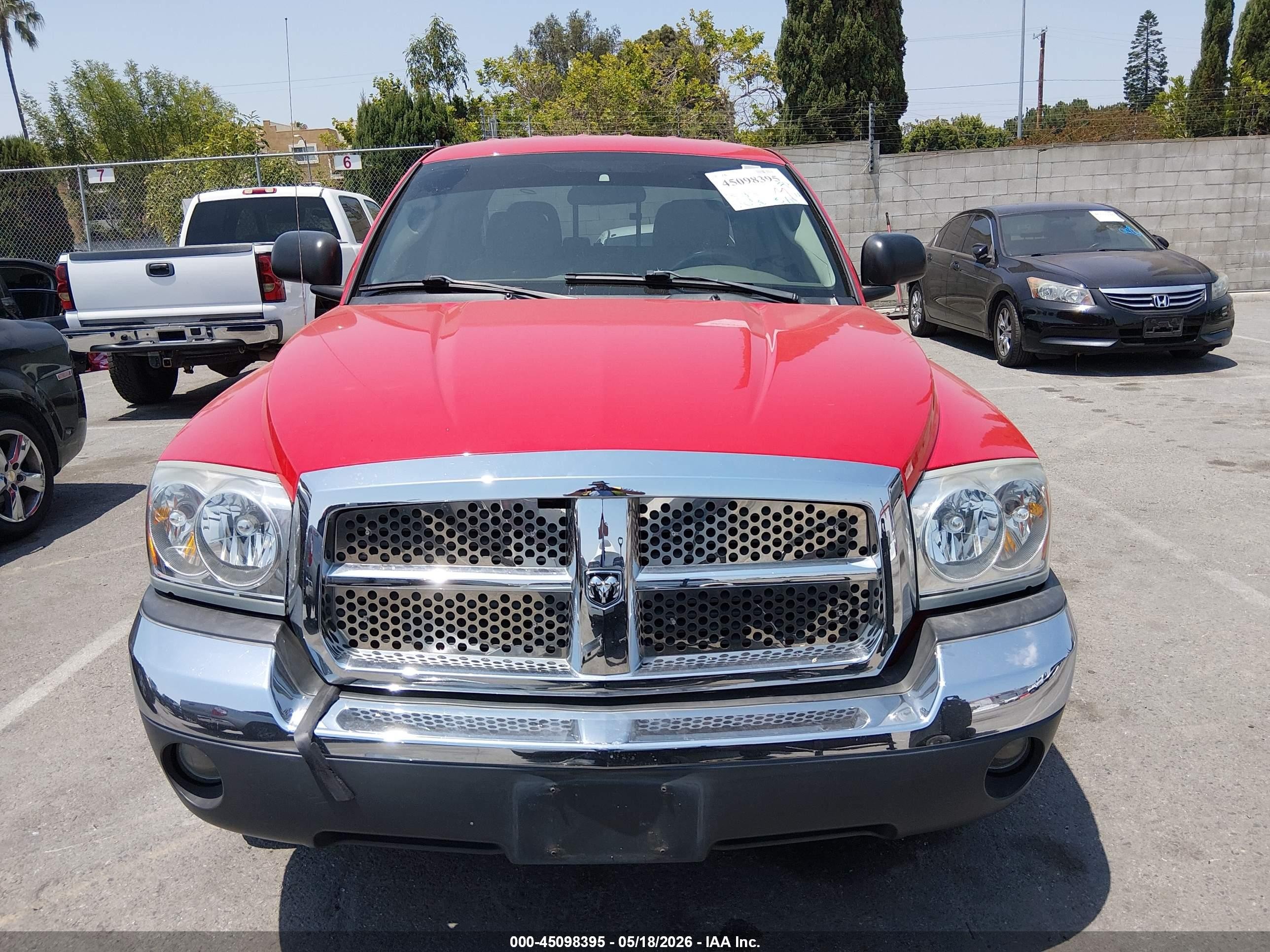 2005 Dodge Dakota Slt Красный vin: 1D7HE48K65S184475