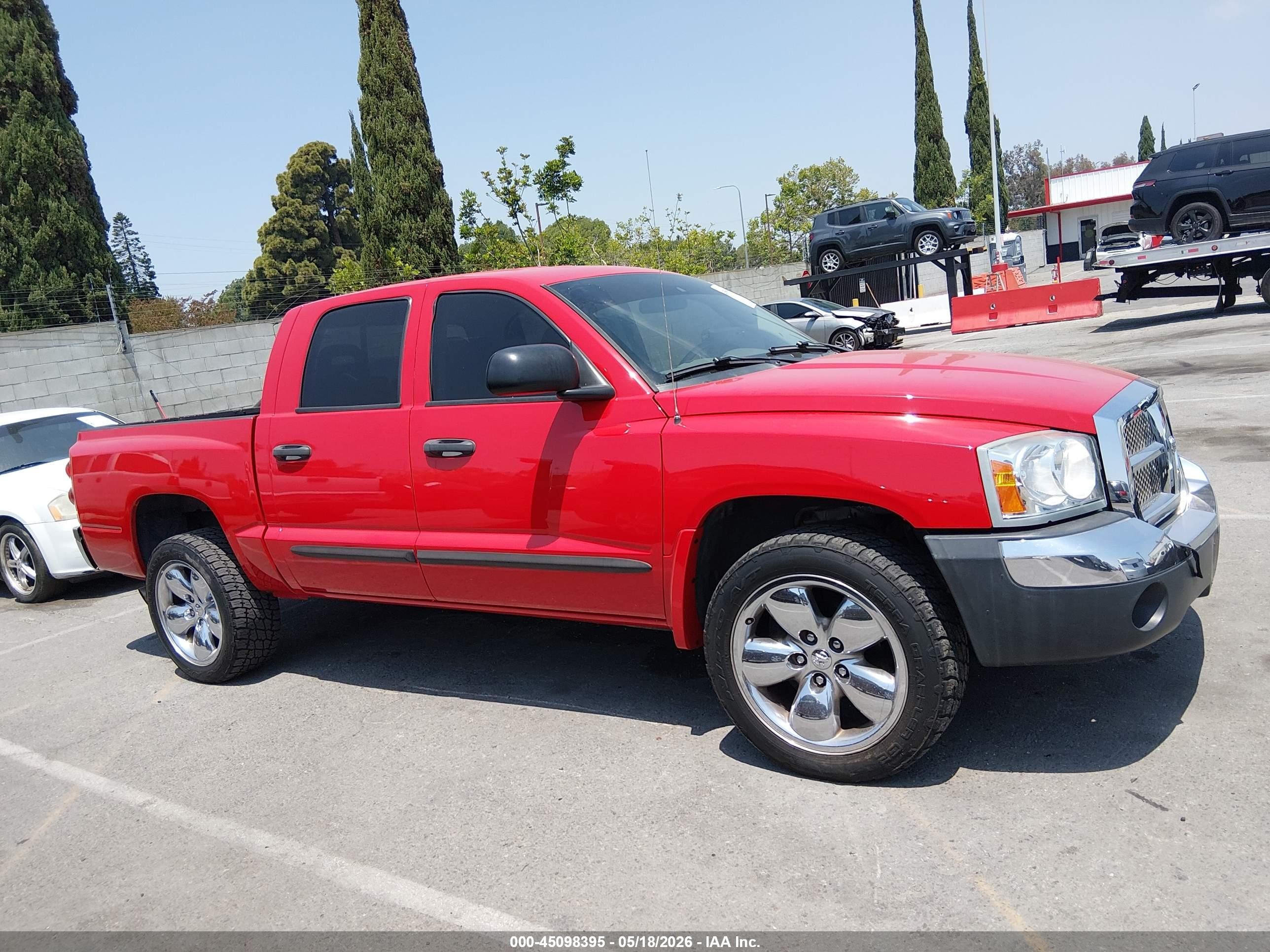 2005 Dodge Dakota Slt Красный vin: 1D7HE48K65S184475