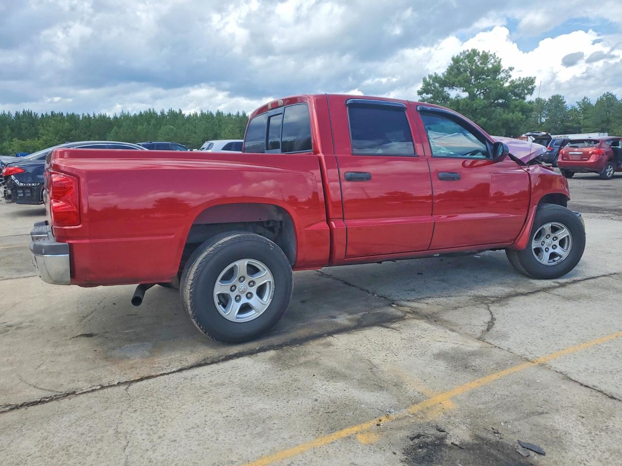 2006 Dodge Dakota Quad Slt Red vin: 1D7HE48K66S608965