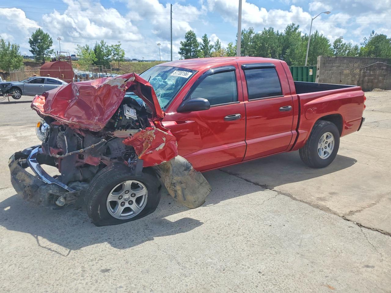 2006 Dodge Dakota Quad Slt Red vin: 1D7HE48K66S608965