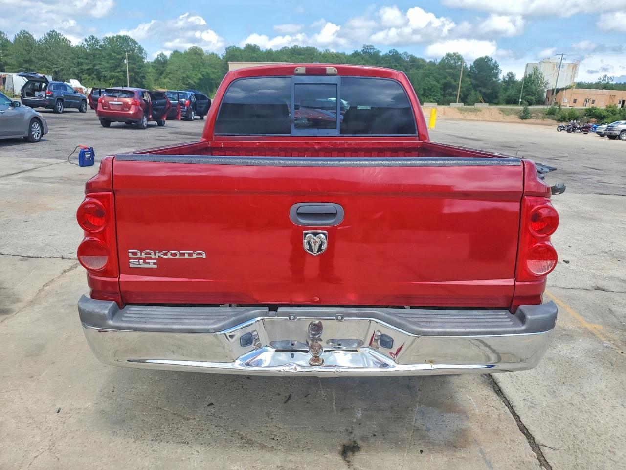 2006 Dodge Dakota Quad Slt Red vin: 1D7HE48K66S608965