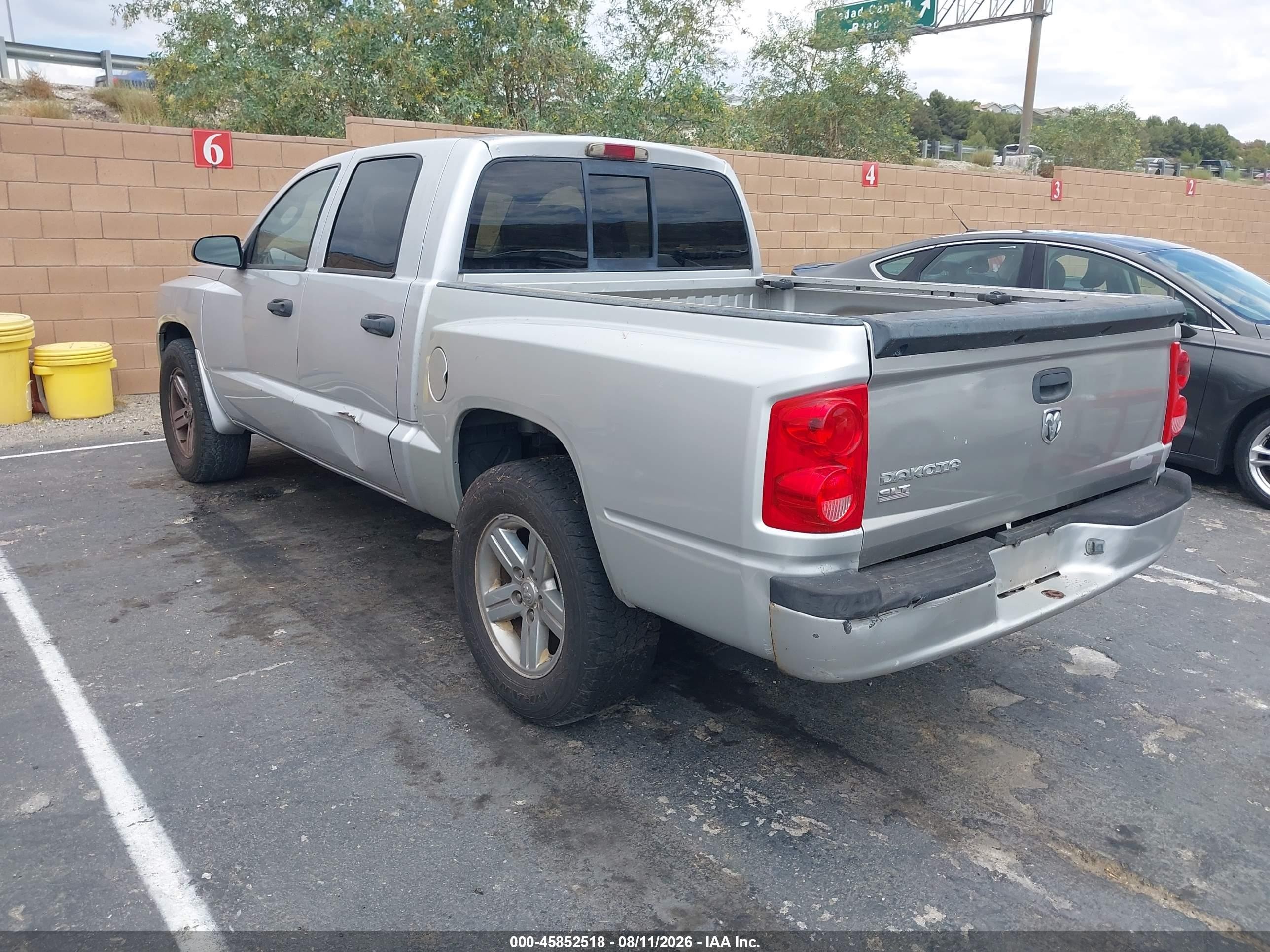 2008 Dodge Dakota Slt Серебряный vin: 1D7HE48K78S504682