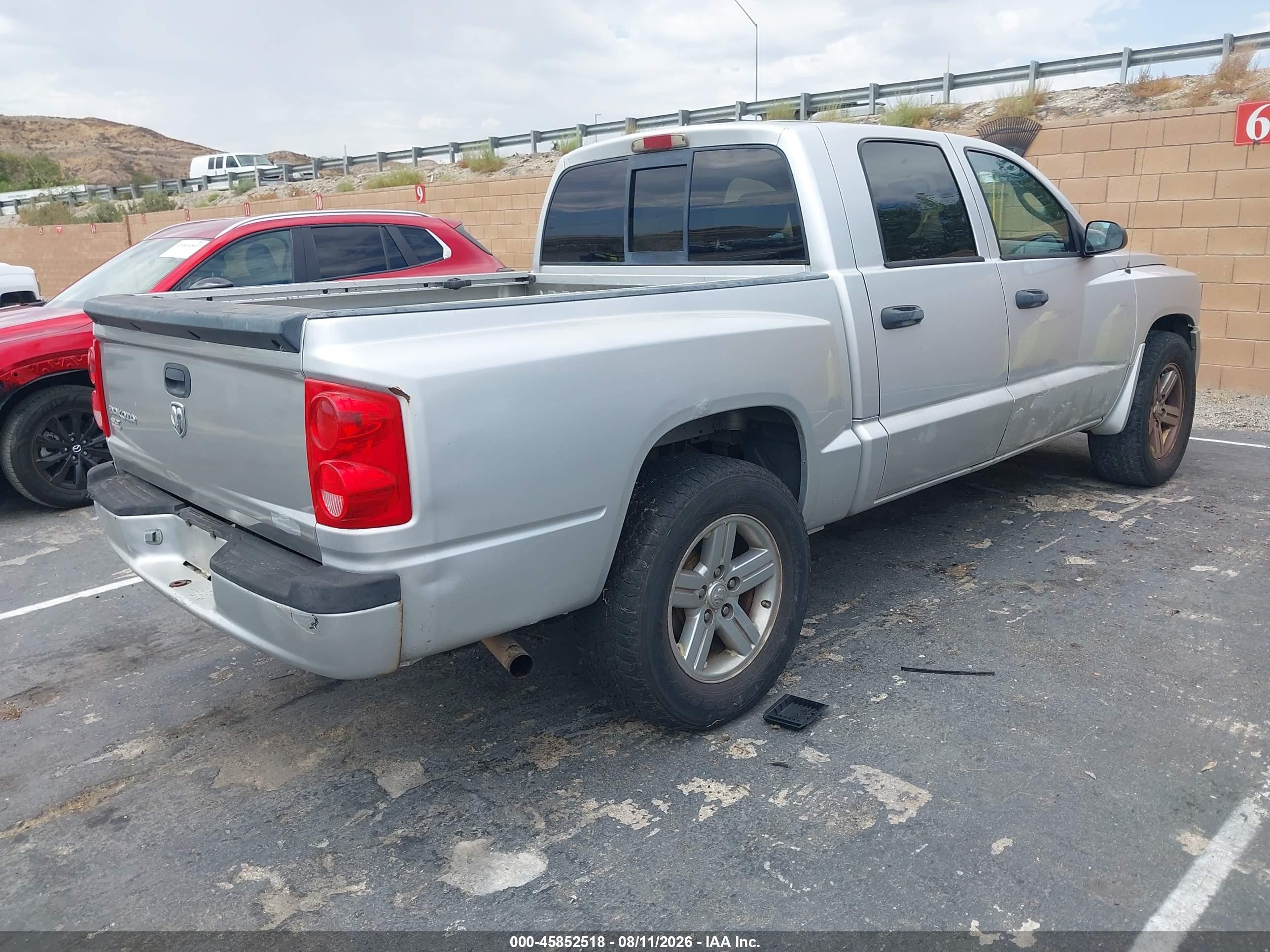 2008 Dodge Dakota Slt Серебряный vin: 1D7HE48K78S504682