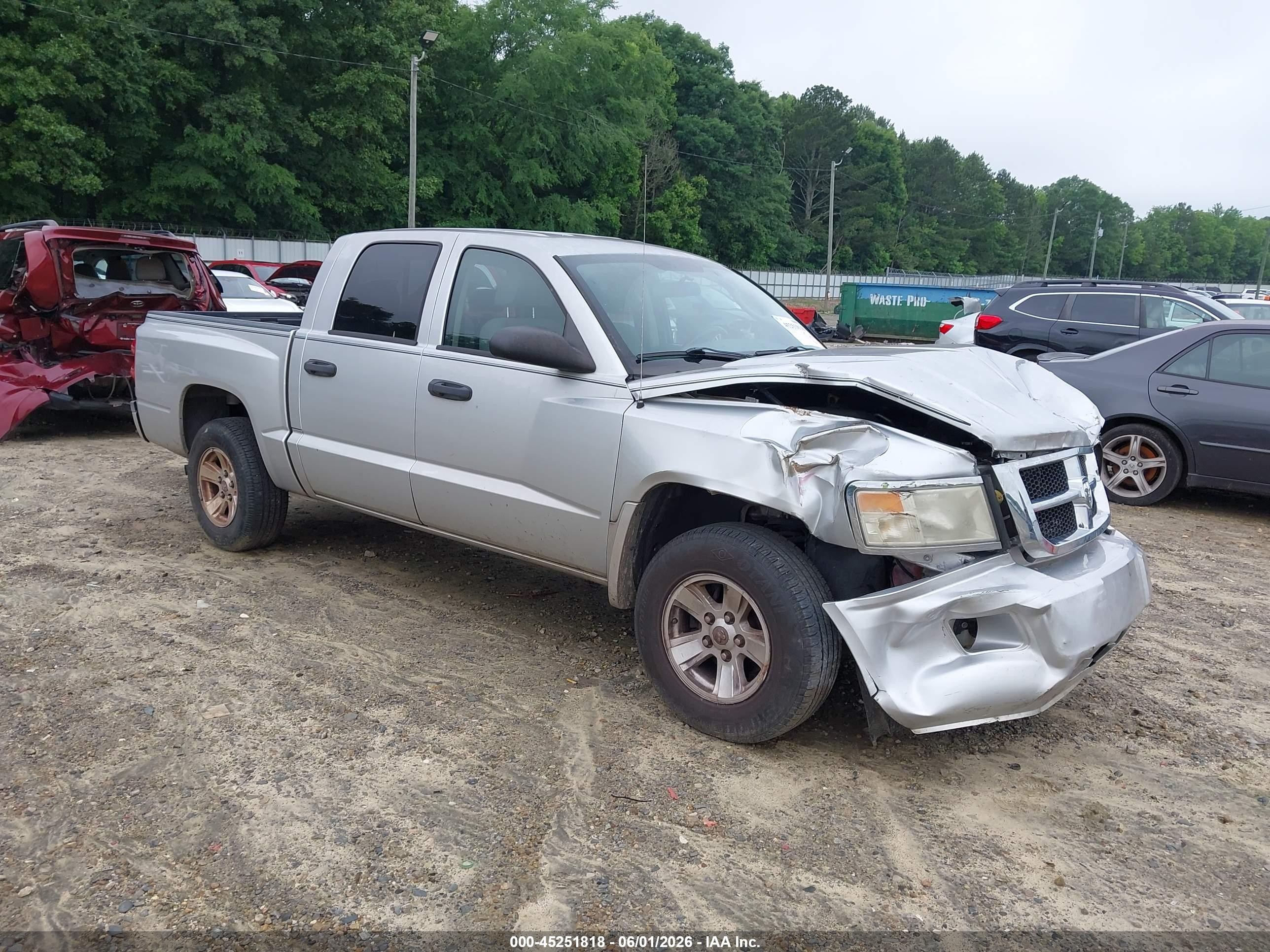 2008 Dodge Dakota Slt Silver vin: 1D7HE48K78S563974