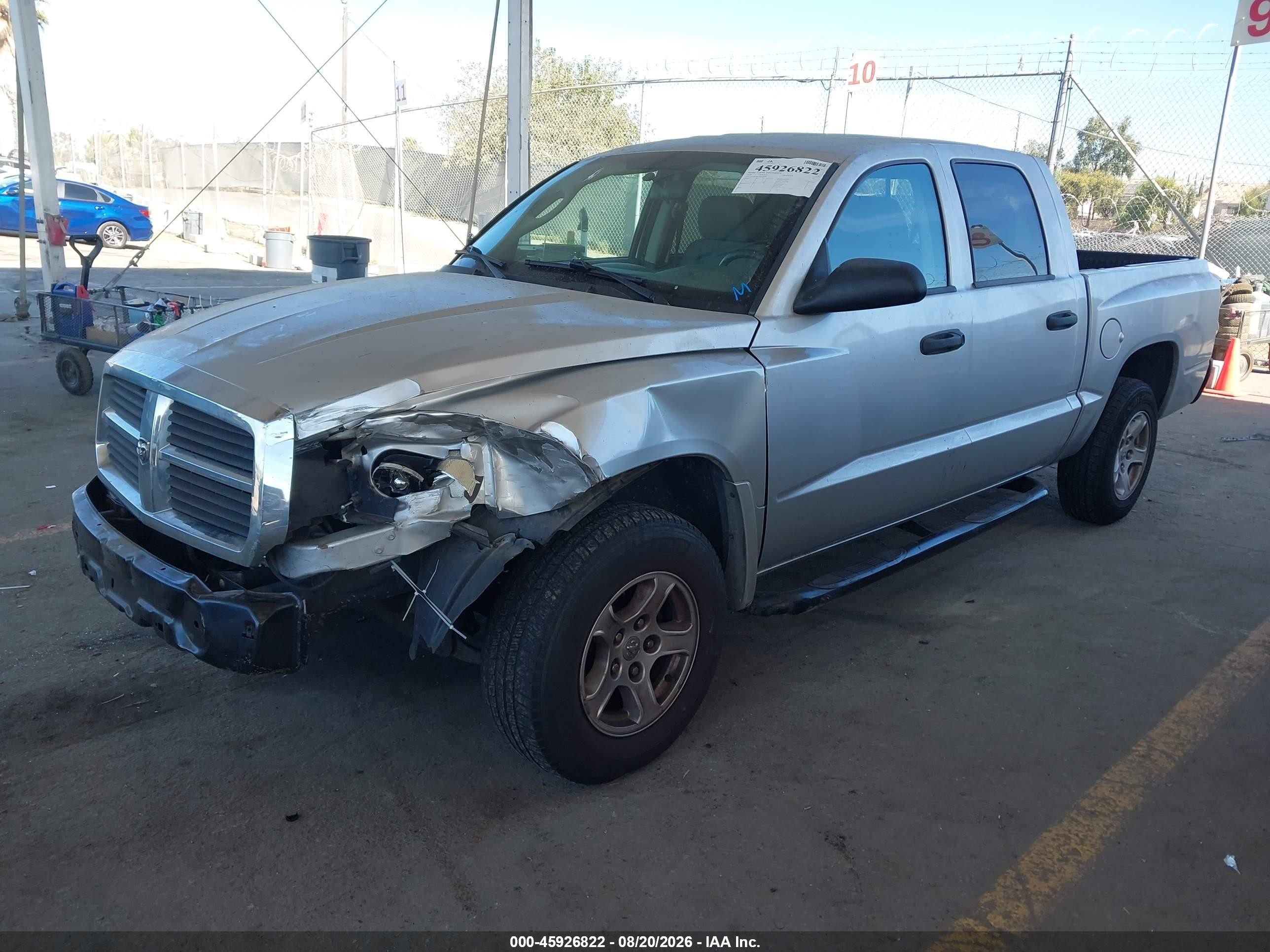 2006 Dodge Dakota Slt Silver vin: 1D7HE48K86S504381