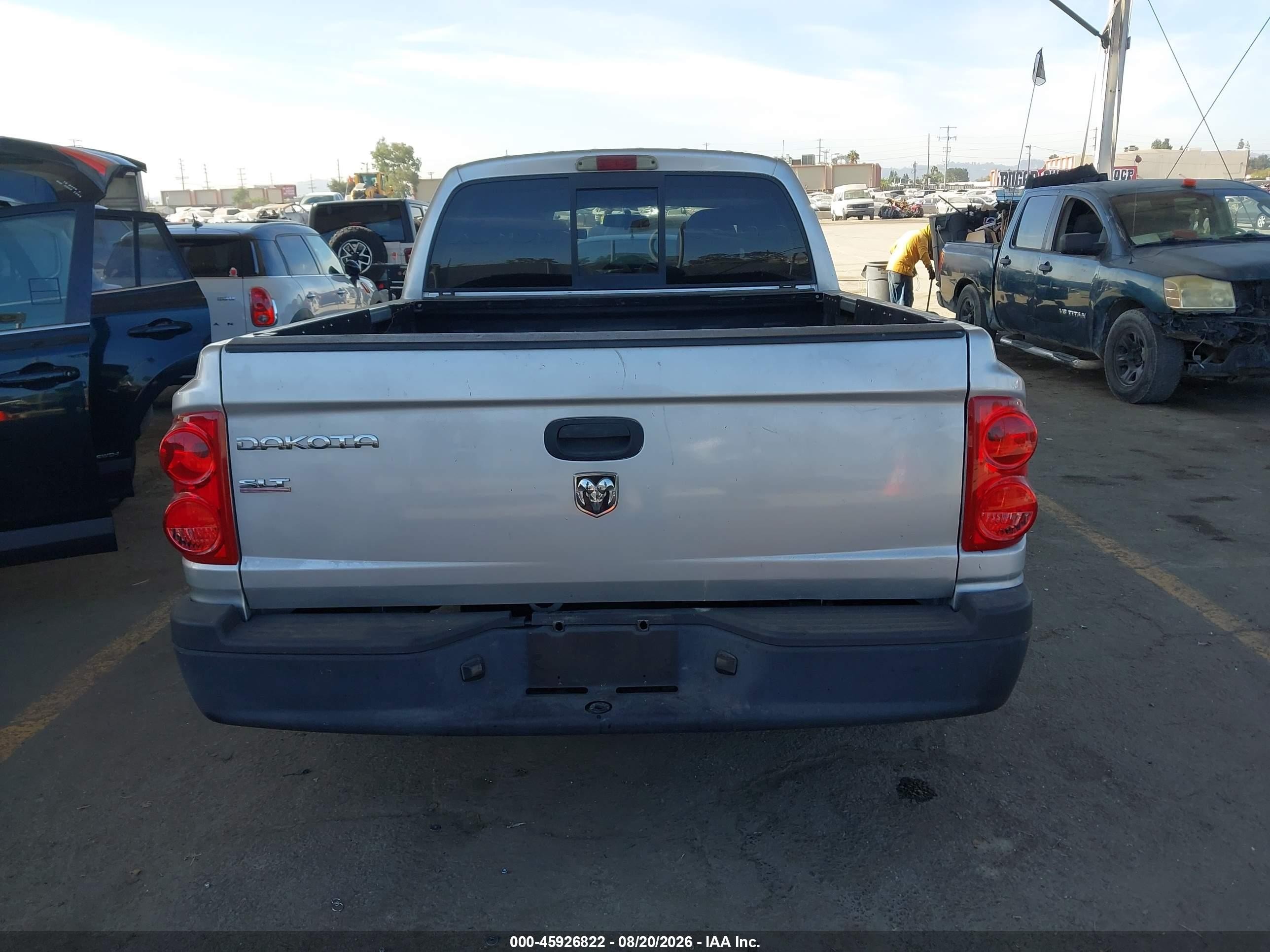 2006 Dodge Dakota Slt Silver vin: 1D7HE48K86S504381