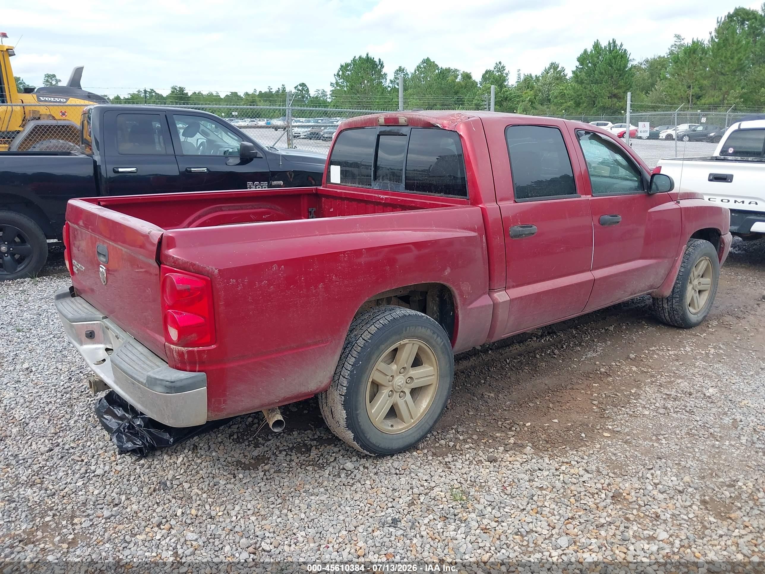 2007 Dodge Dakota Slt Red vin: 1D7HE48K87S136396