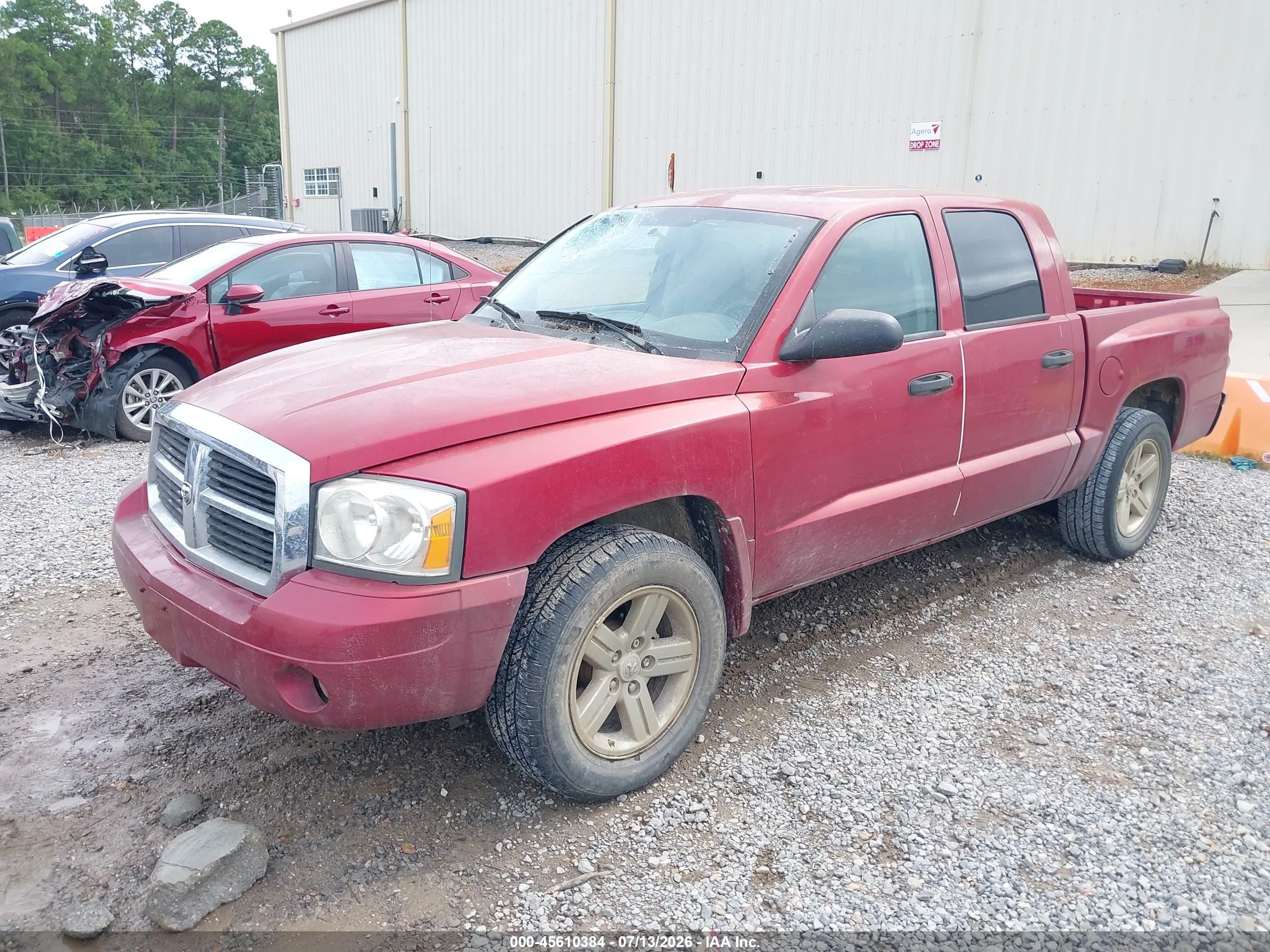 2007 Dodge Dakota Slt Red vin: 1D7HE48K87S136396