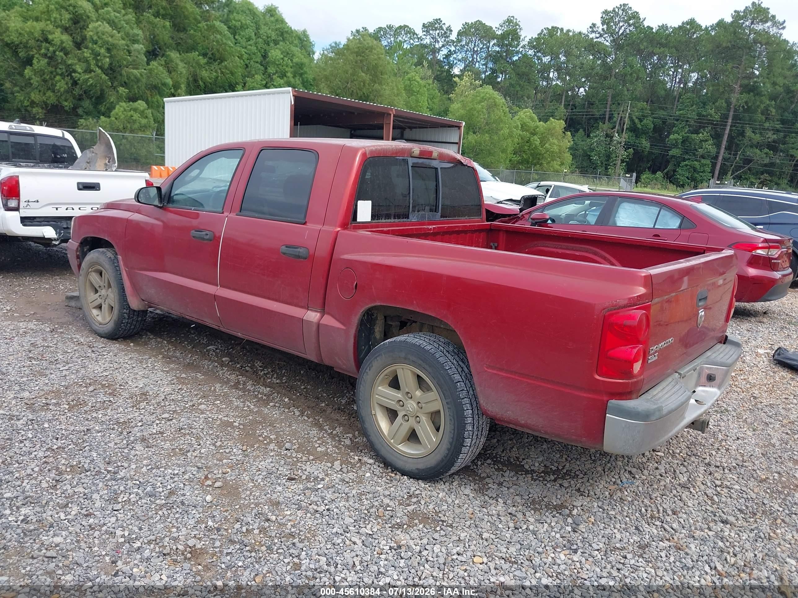 2007 Dodge Dakota Slt Red vin: 1D7HE48K87S136396