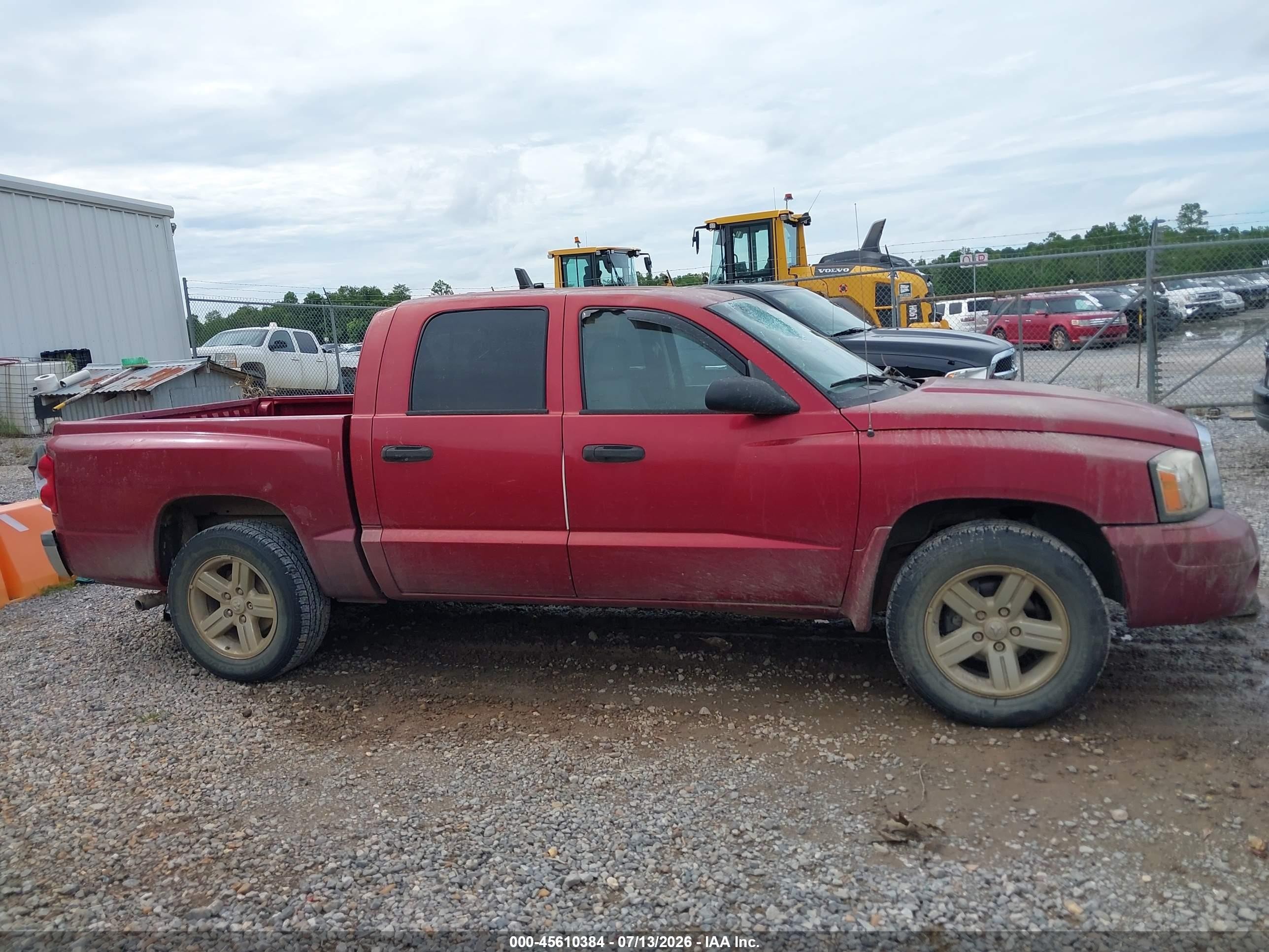 2007 Dodge Dakota Slt Red vin: 1D7HE48K87S136396