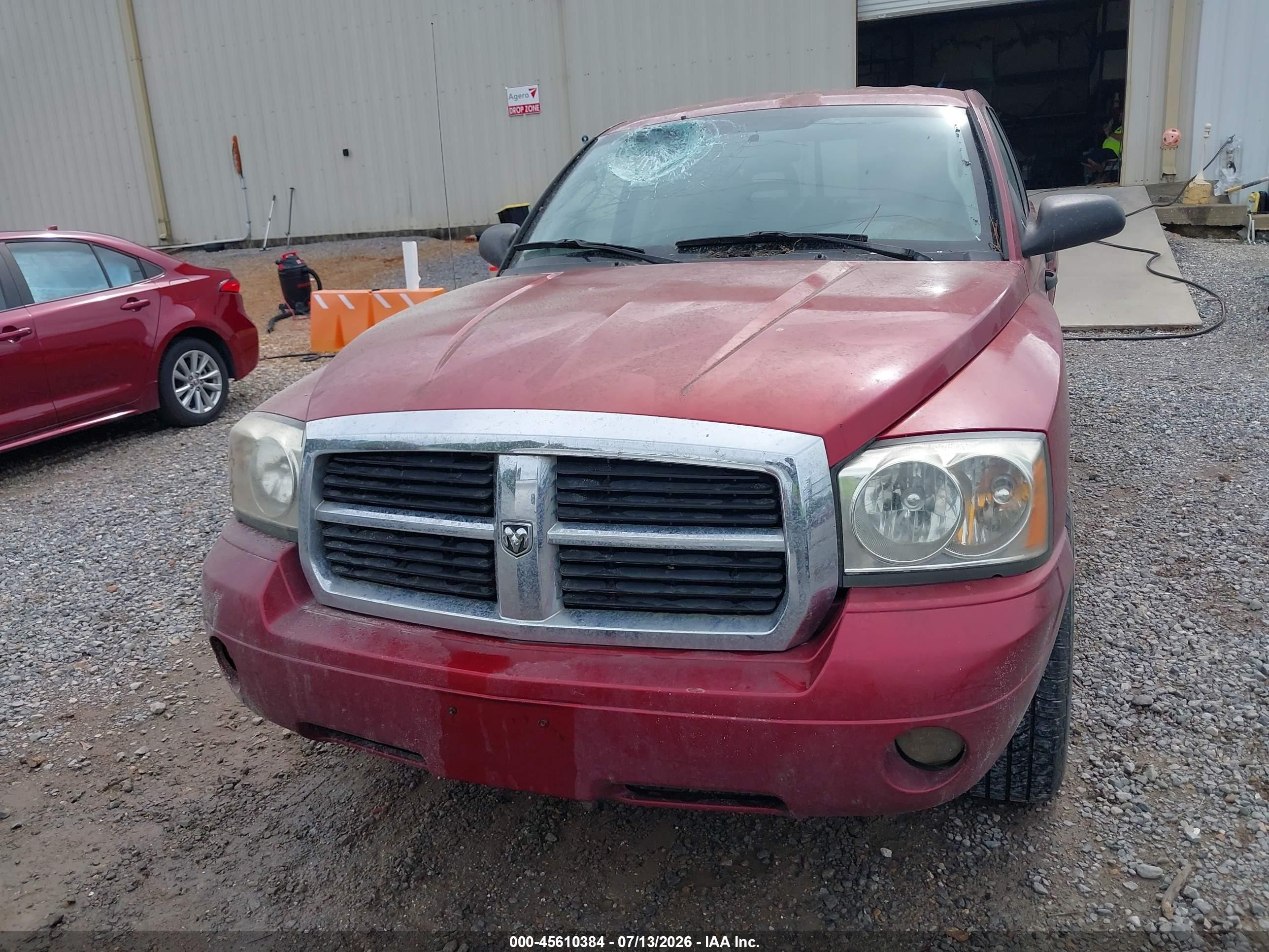 2007 Dodge Dakota Slt Red vin: 1D7HE48K87S136396