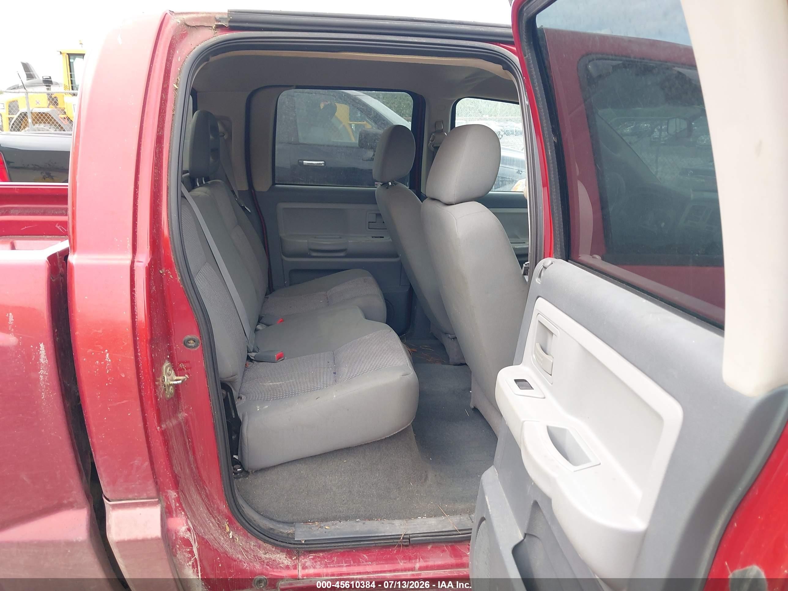 2007 Dodge Dakota Slt Red vin: 1D7HE48K87S136396
