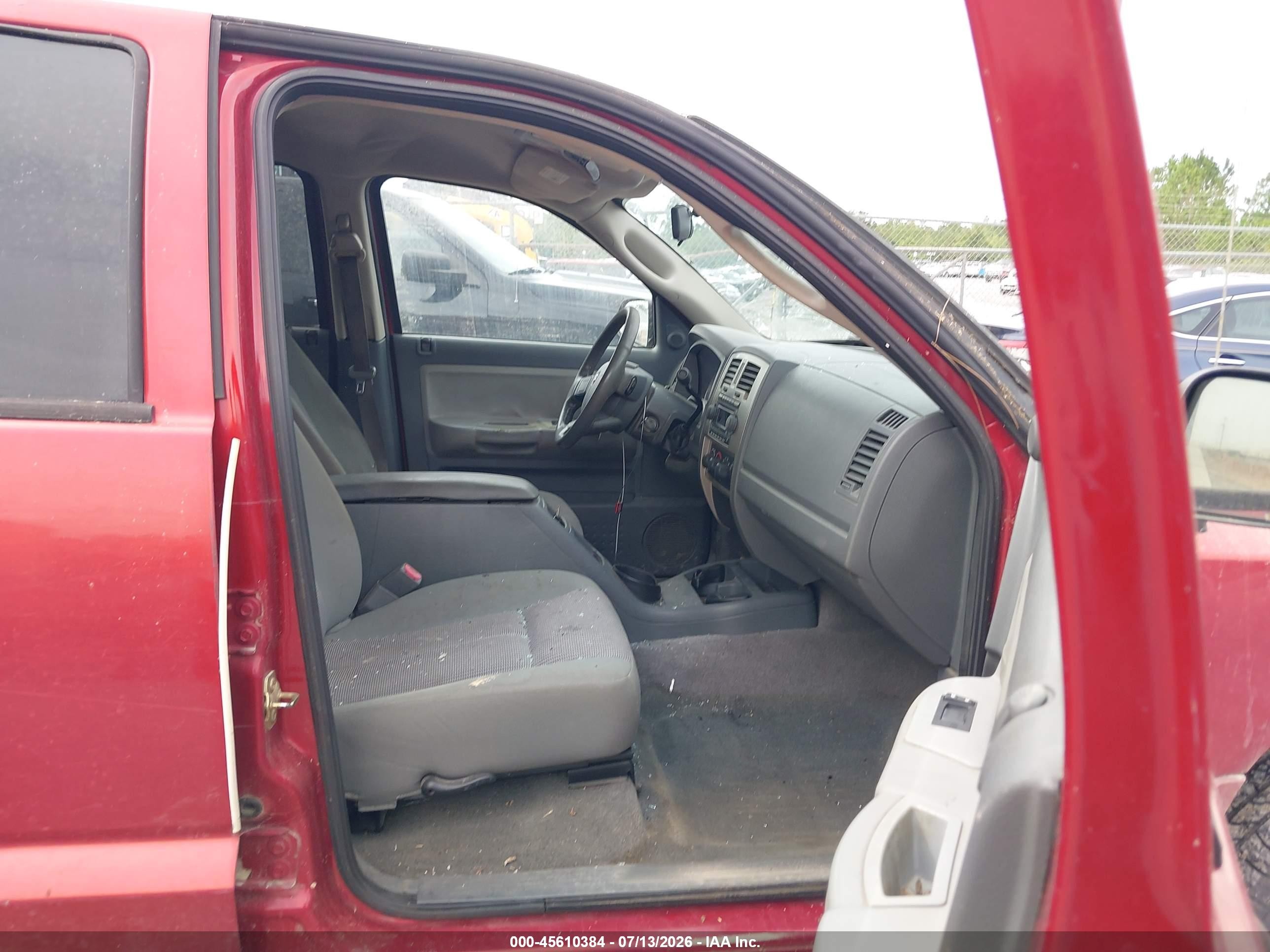 2007 Dodge Dakota Slt Red vin: 1D7HE48K87S136396