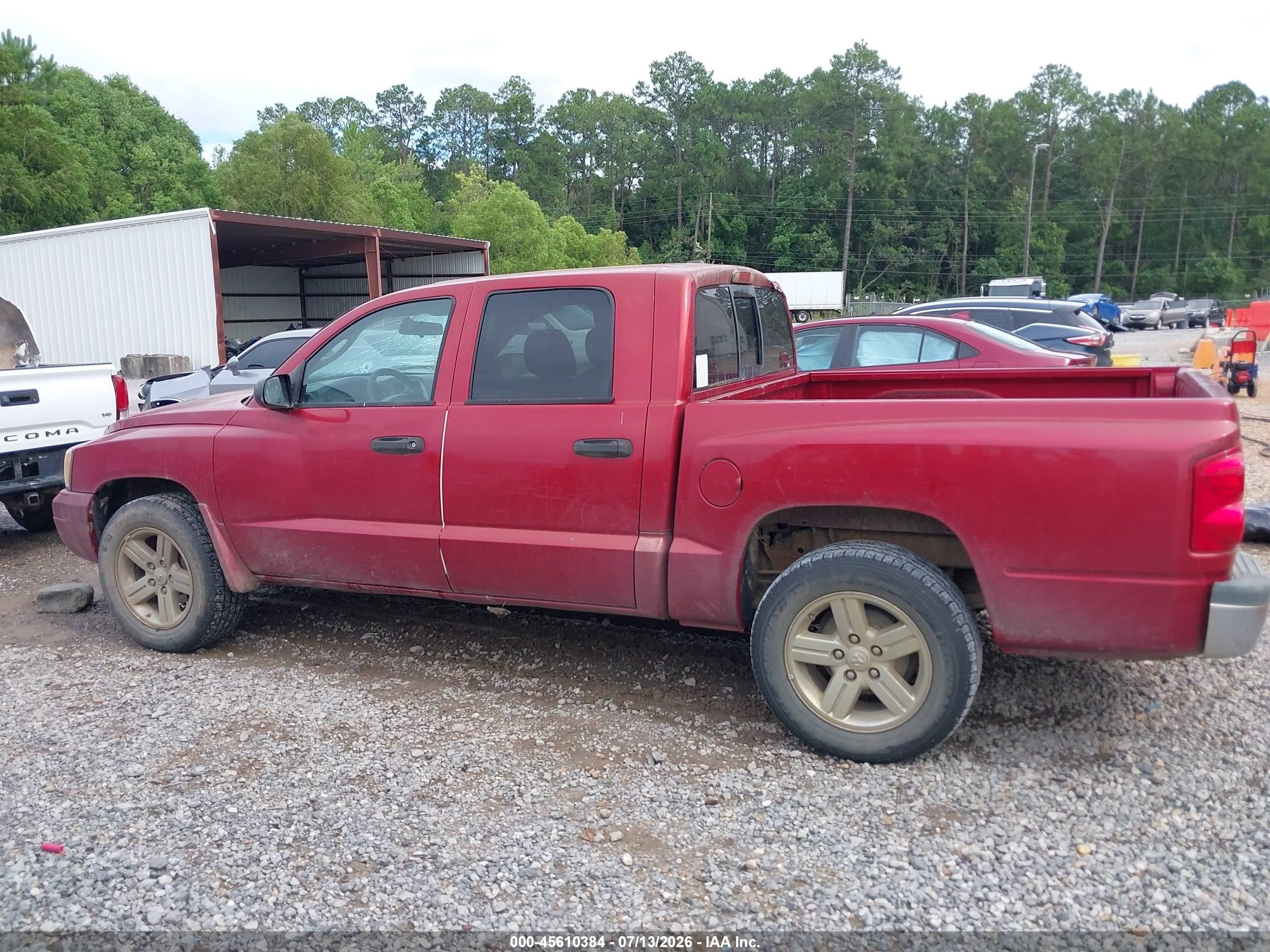 2007 Dodge Dakota Slt Red vin: 1D7HE48K87S136396