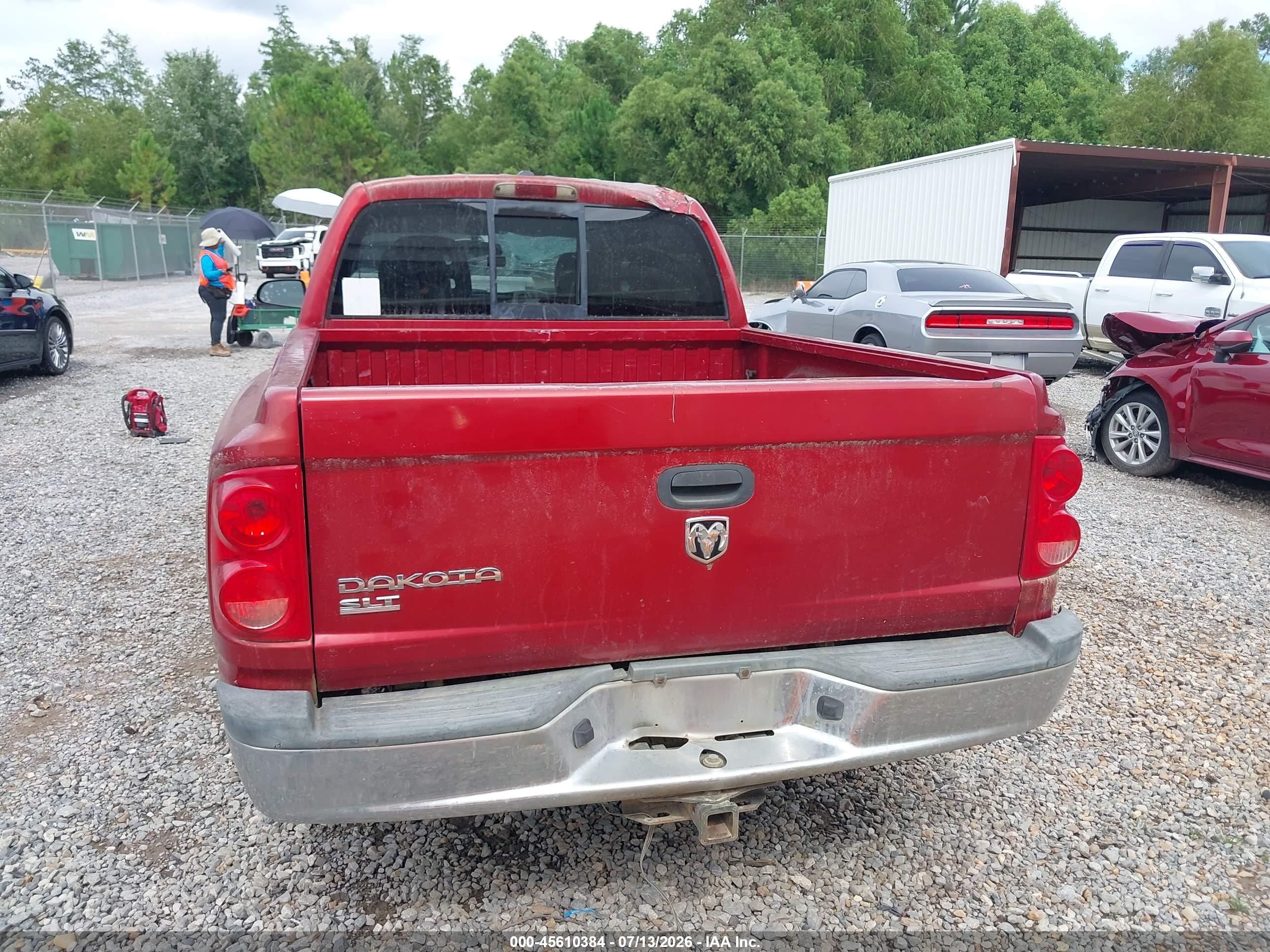 2007 Dodge Dakota Slt Red vin: 1D7HE48K87S136396