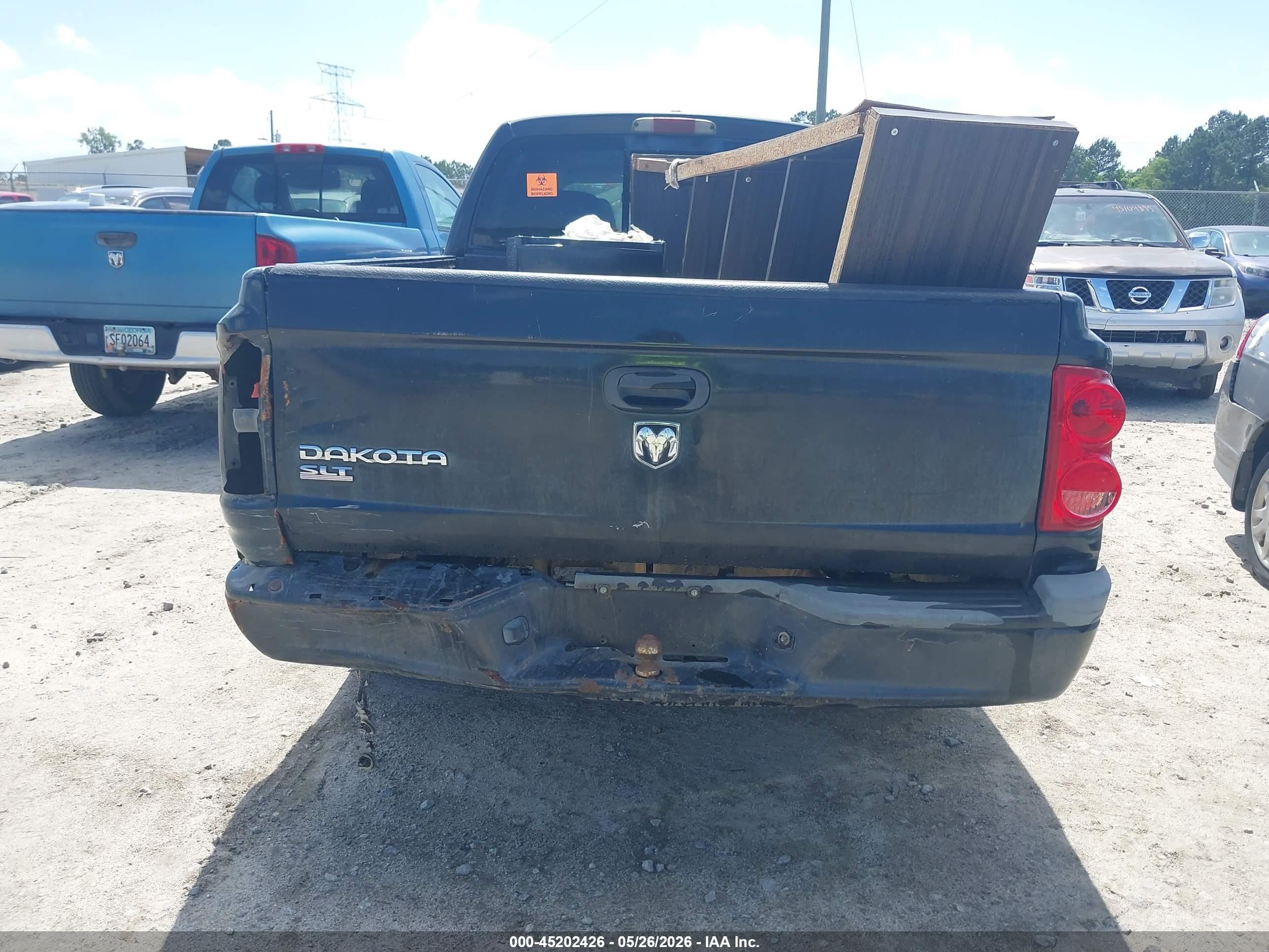 2007 Dodge Dakota Slt Черный vin: 1D7HE48K97S237141