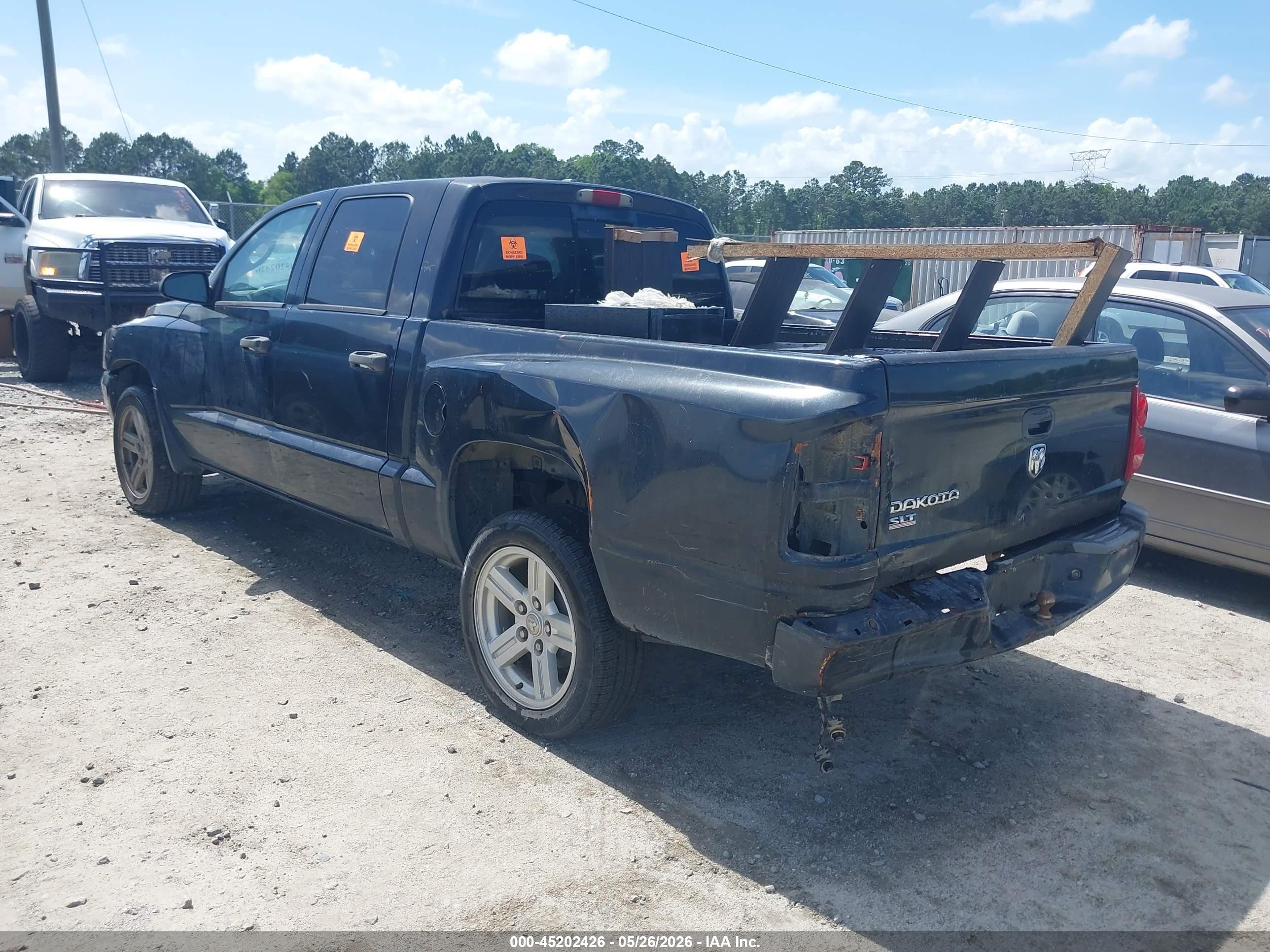 2007 Dodge Dakota Slt Черный vin: 1D7HE48K97S237141