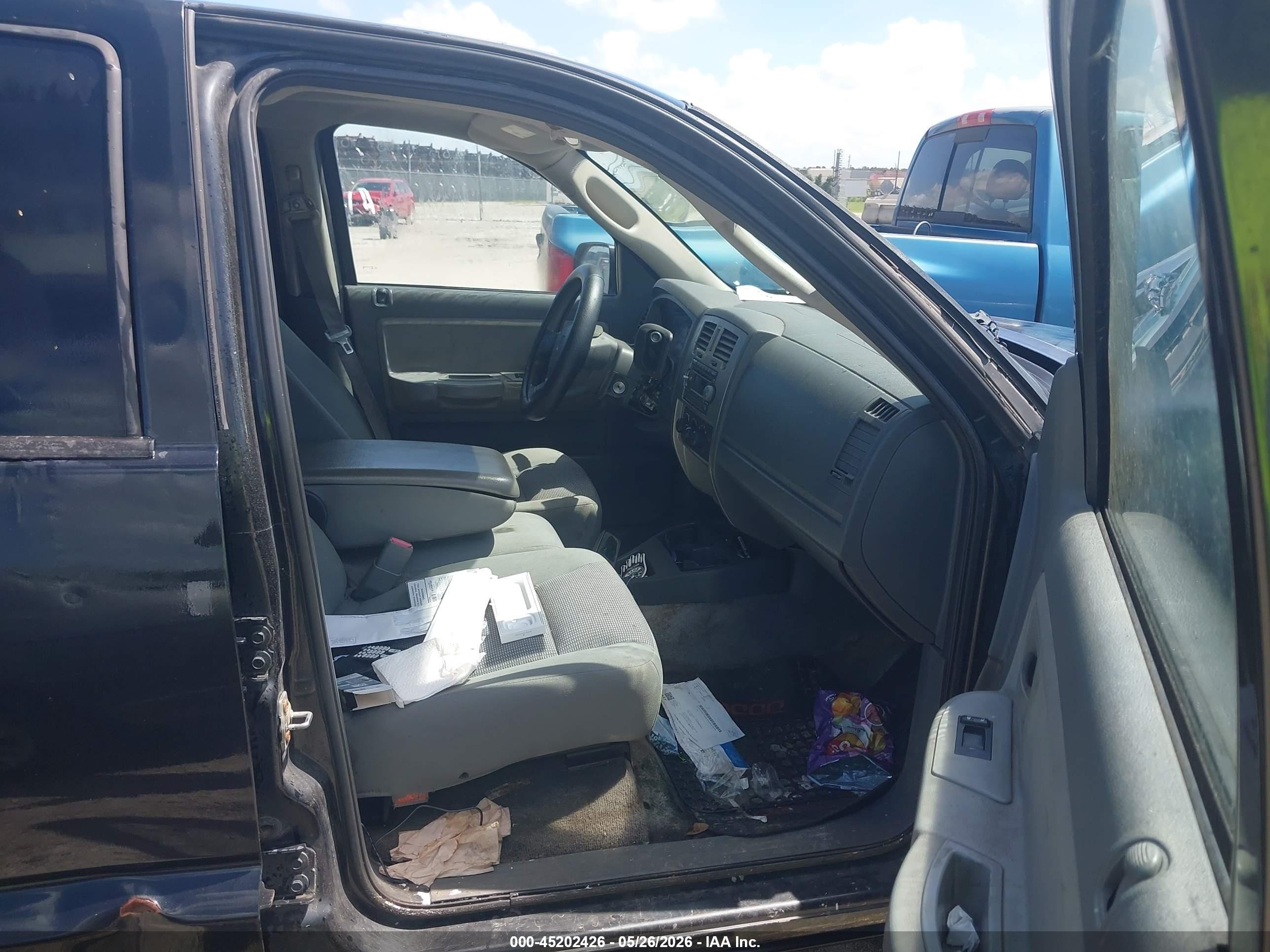2007 Dodge Dakota Slt Черный vin: 1D7HE48K97S237141