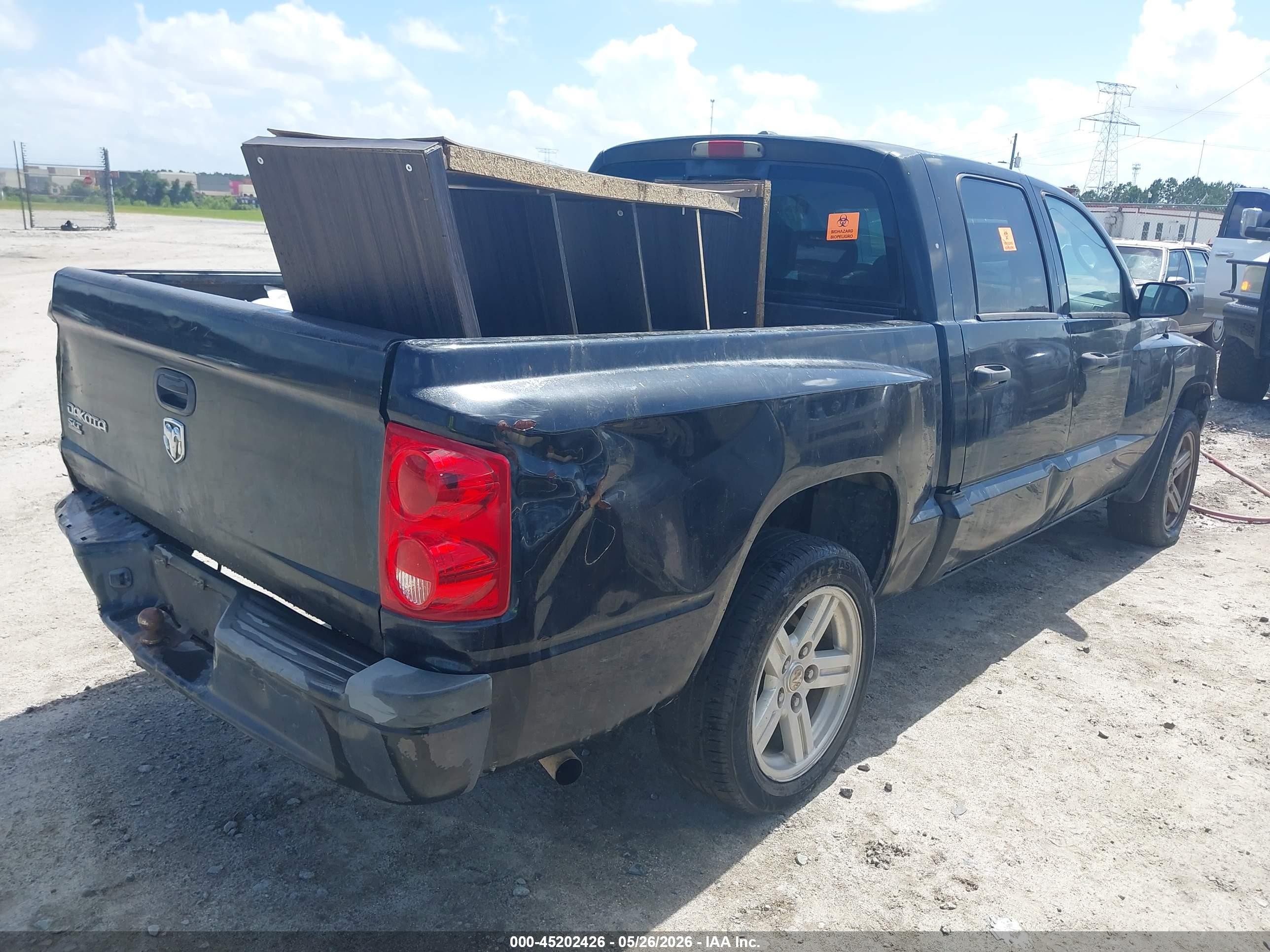 2007 Dodge Dakota Slt Черный vin: 1D7HE48K97S237141