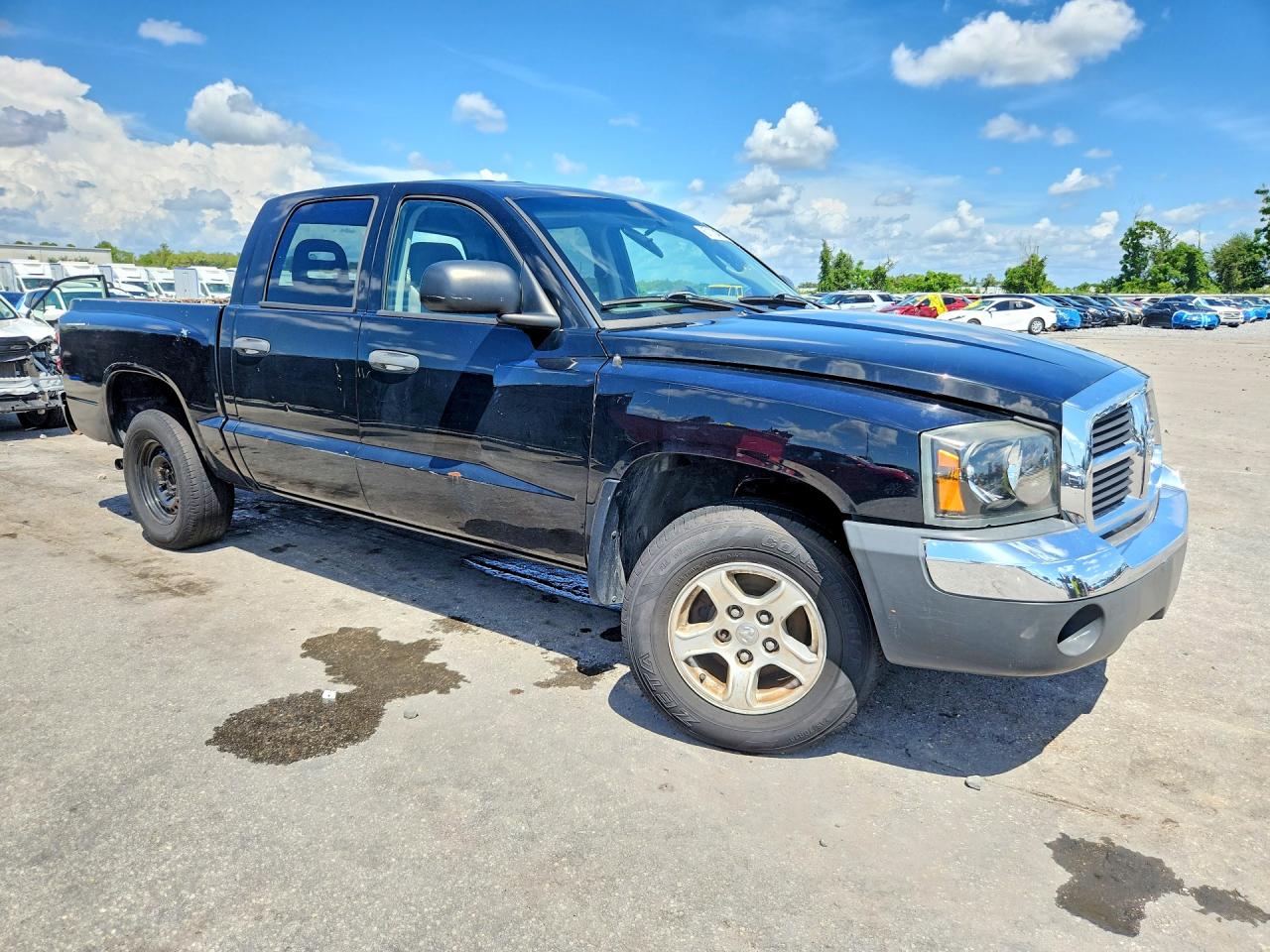 2005 Dodge Dakota Quad Slt Black vin: 1D7HE48KX5S186696