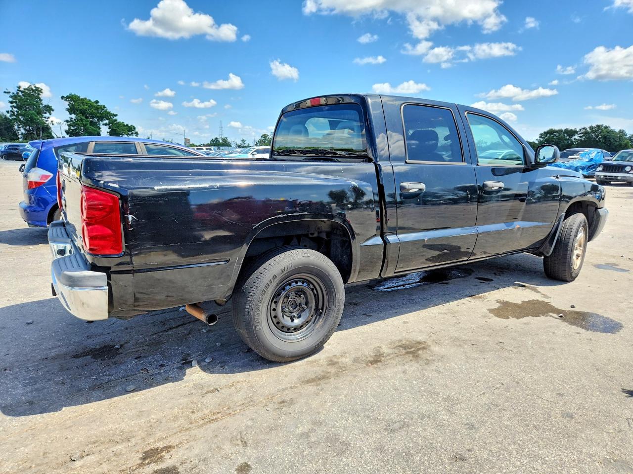 2005 Dodge Dakota Quad Slt Black vin: 1D7HE48KX5S186696