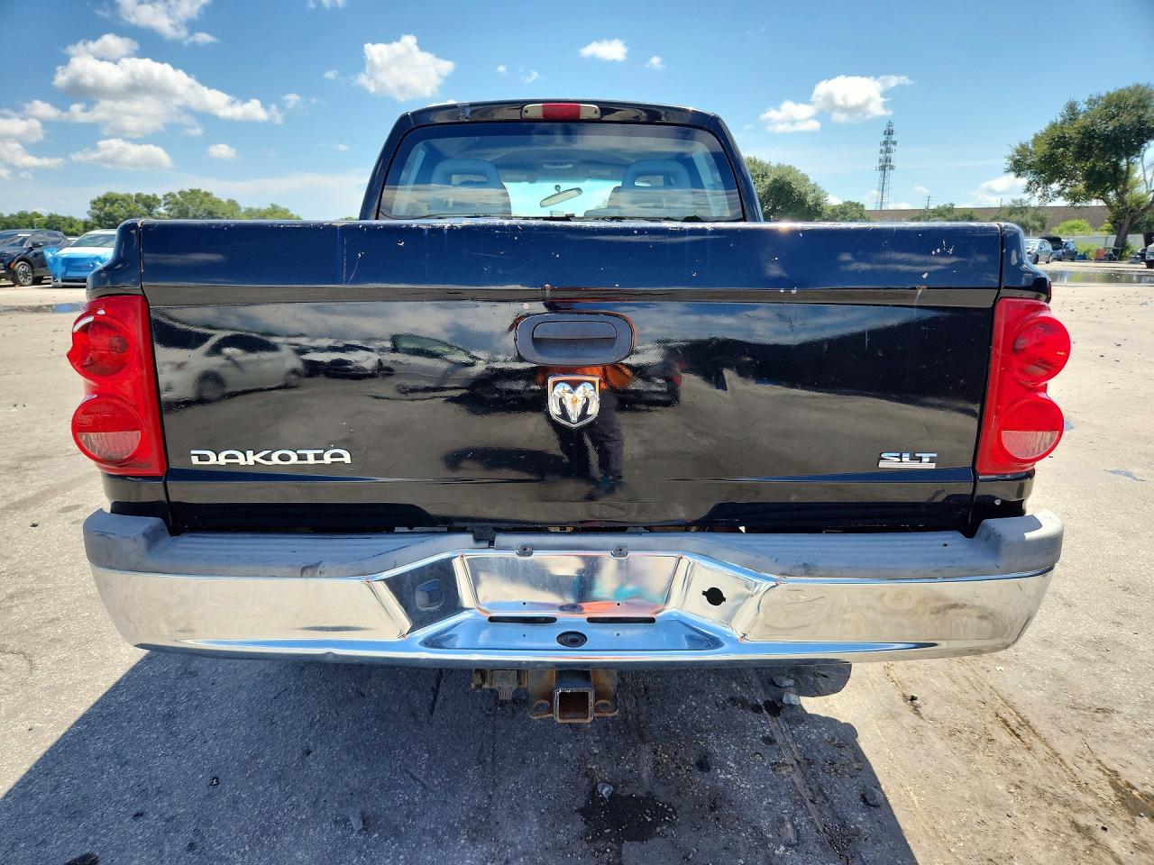 2005 Dodge Dakota Quad Slt Black vin: 1D7HE48KX5S186696
