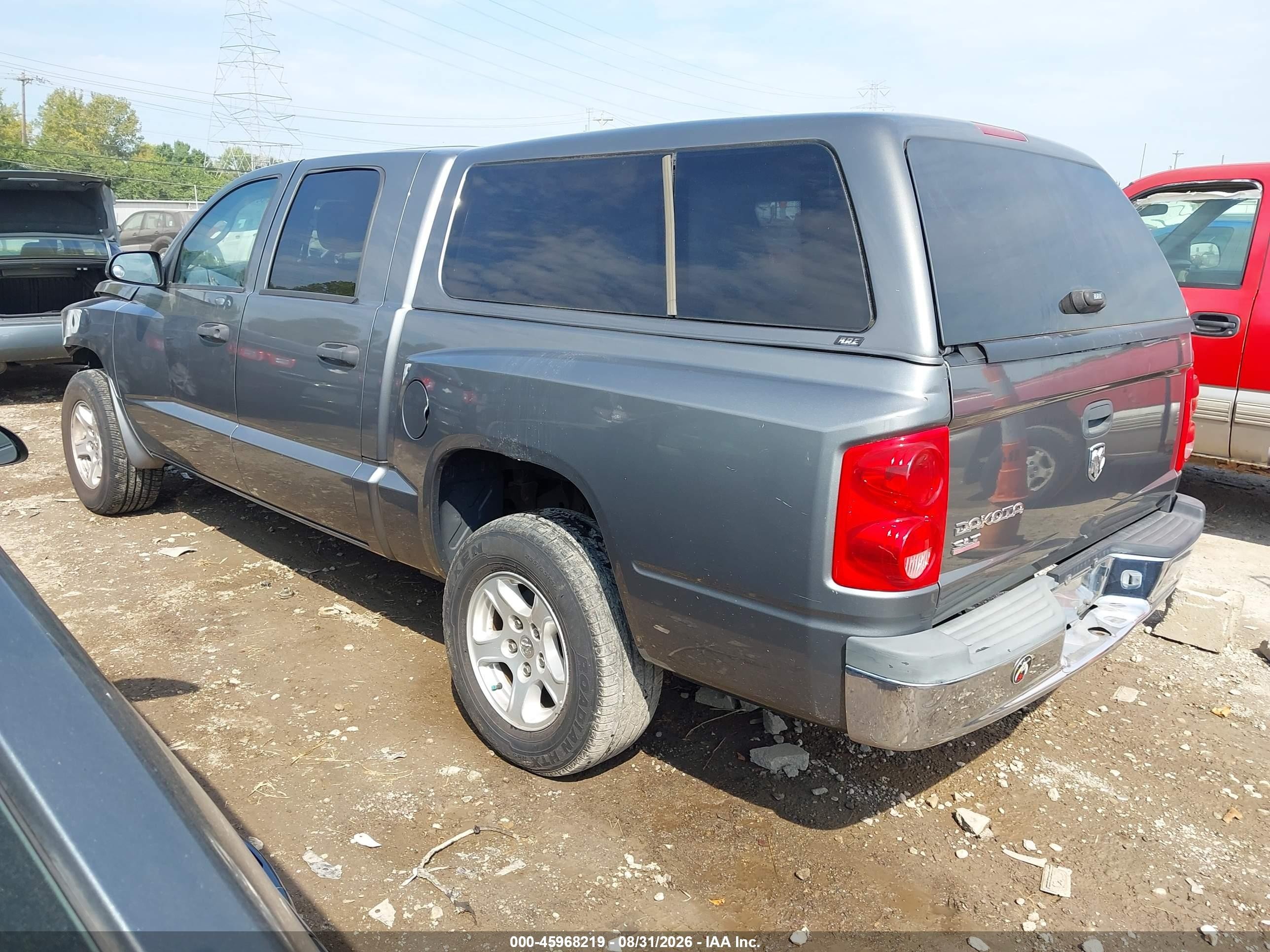 2006 Dodge Dakota Slt Gray vin: 1D7HE48KX6S517634