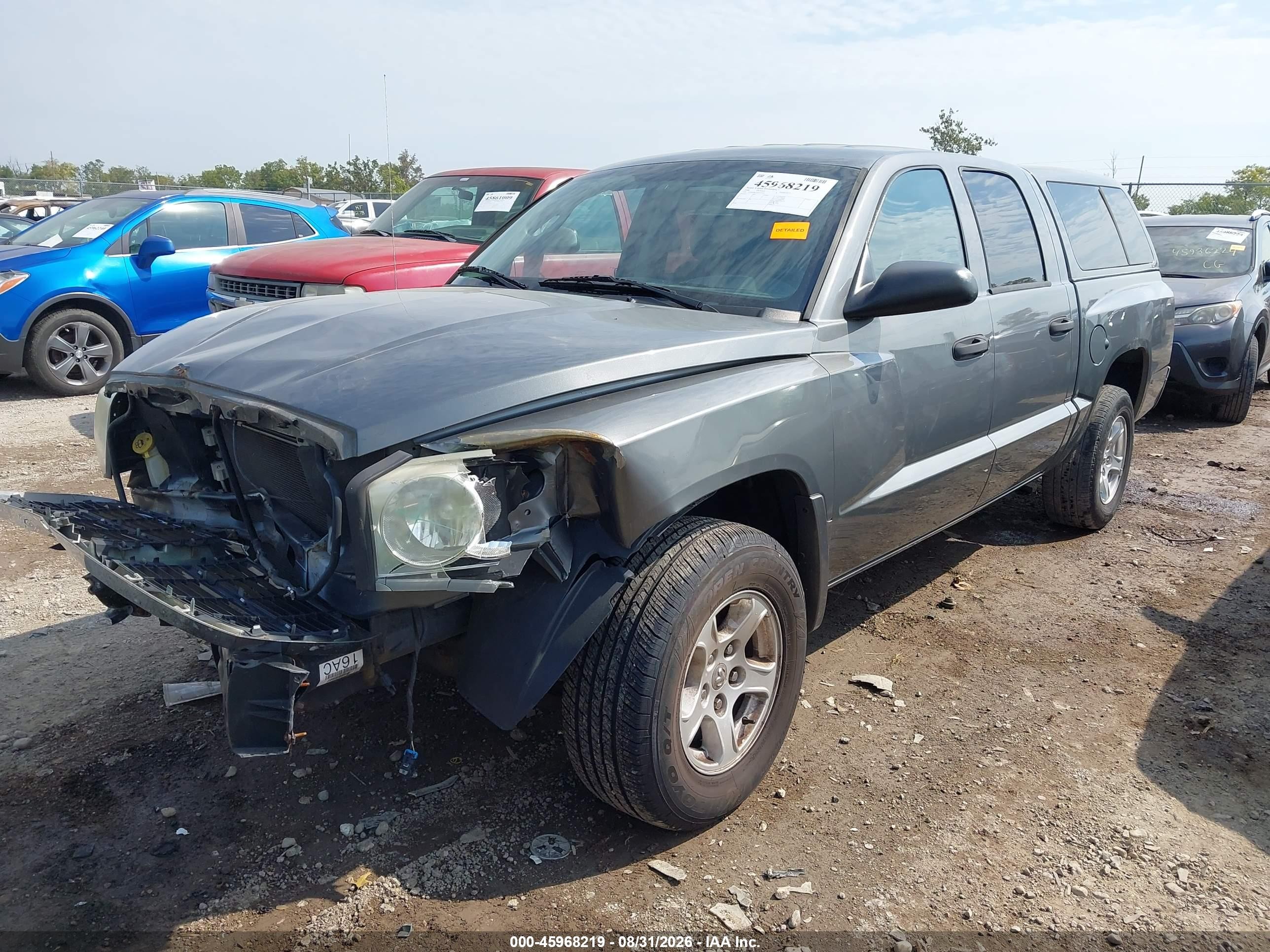 2006 Dodge Dakota Slt Gray vin: 1D7HE48KX6S517634