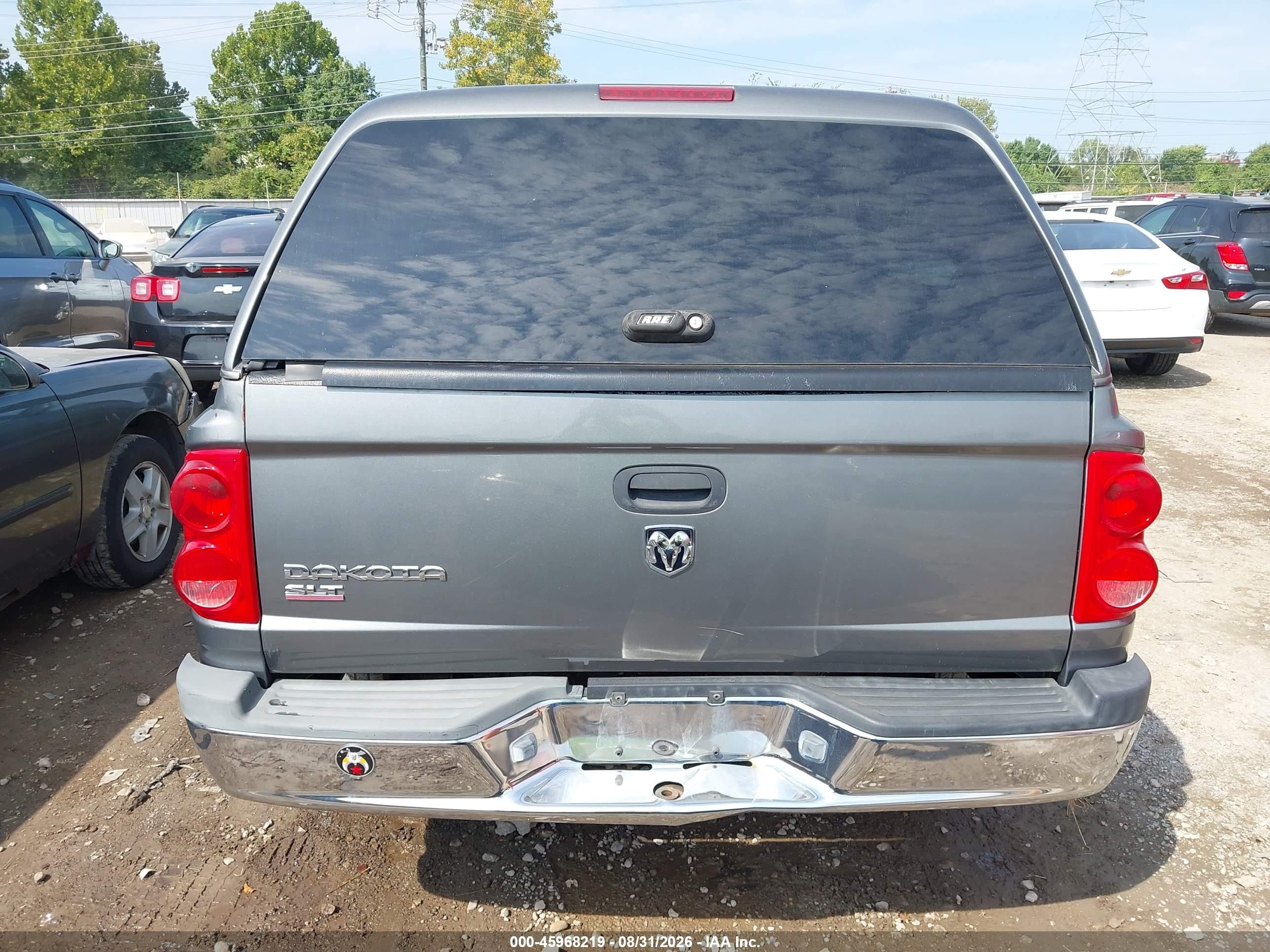 2006 Dodge Dakota Slt Gray vin: 1D7HE48KX6S517634