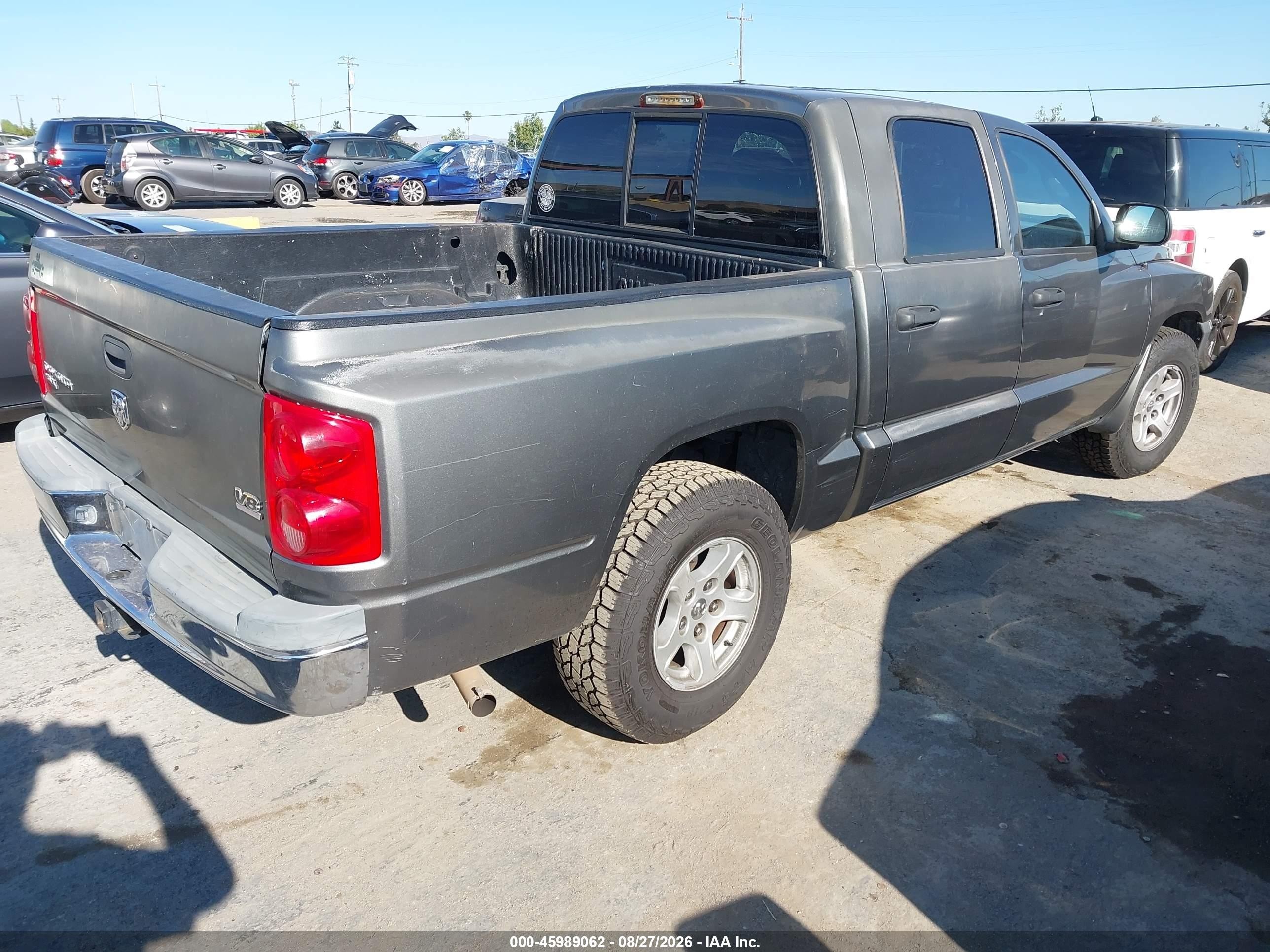 2005 Dodge Dakota Slt Gray vin: 1D7HE48N05S235754