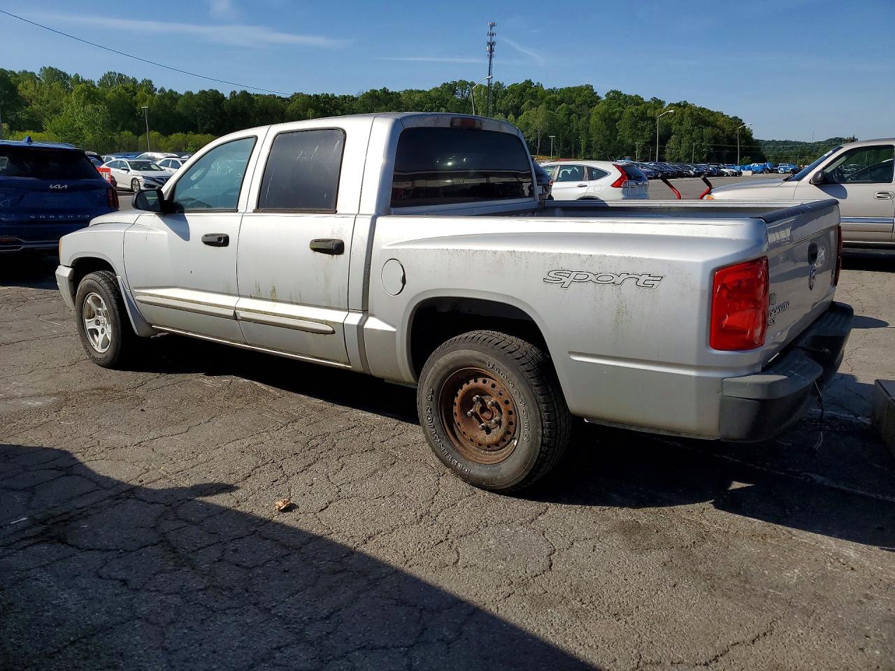 2006 Dodge Dakota Quad Slt Silver vin: 1D7HE48N06S616876