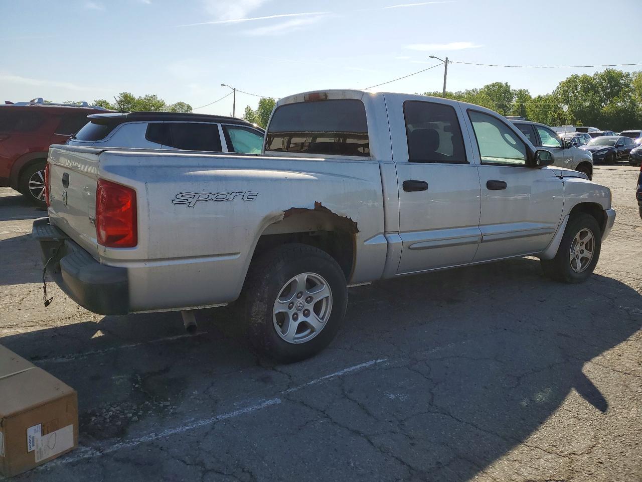 2006 Dodge Dakota Quad Slt Silver vin: 1D7HE48N06S616876
