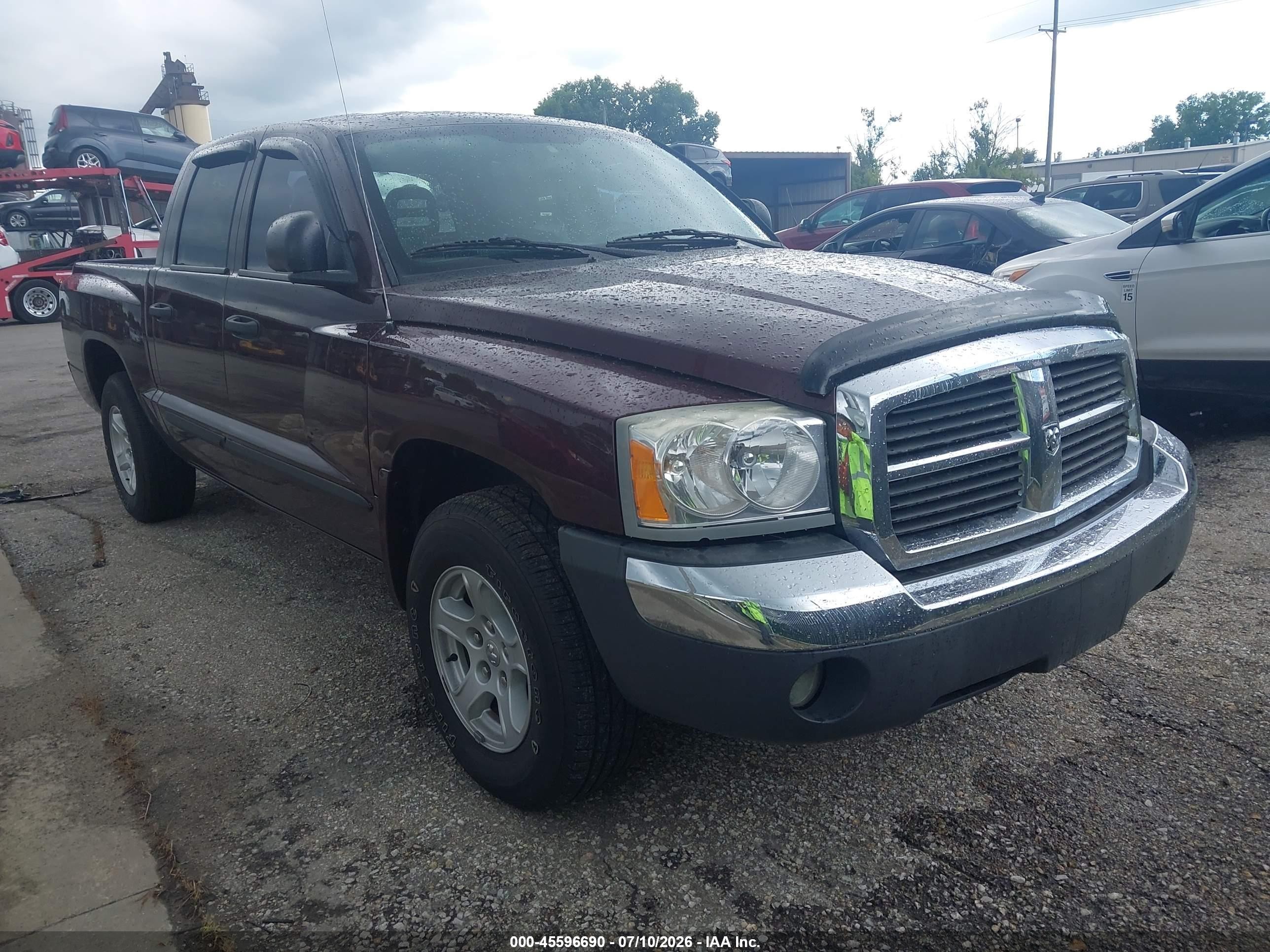 2005 Dodge Dakota Slt Burgundy vin: 1D7HE48N25S138863