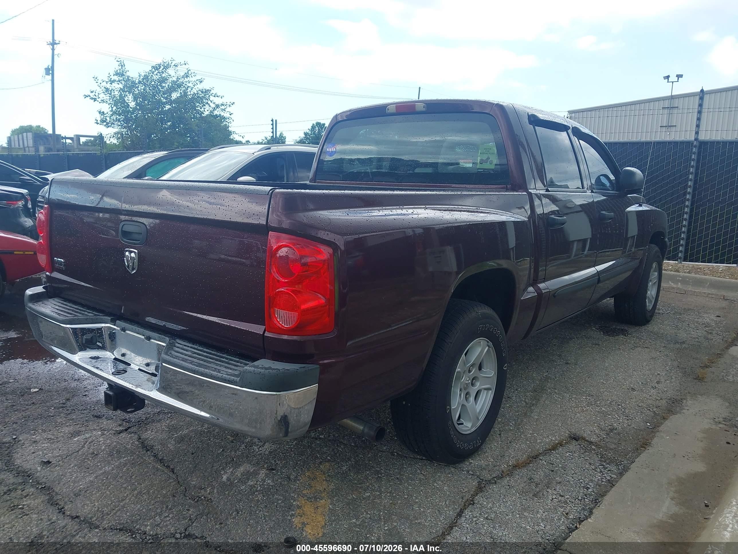 2005 Dodge Dakota Slt Burgundy vin: 1D7HE48N25S138863