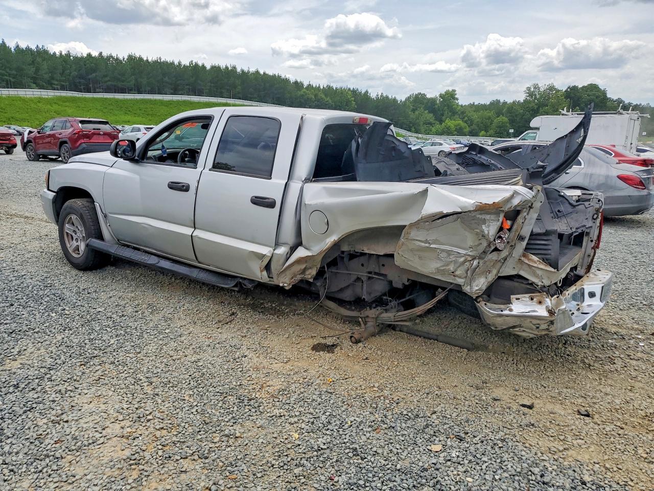 2006 Dodge Dakota Quad Slt Silver vin: 1D7HE48N26S624025