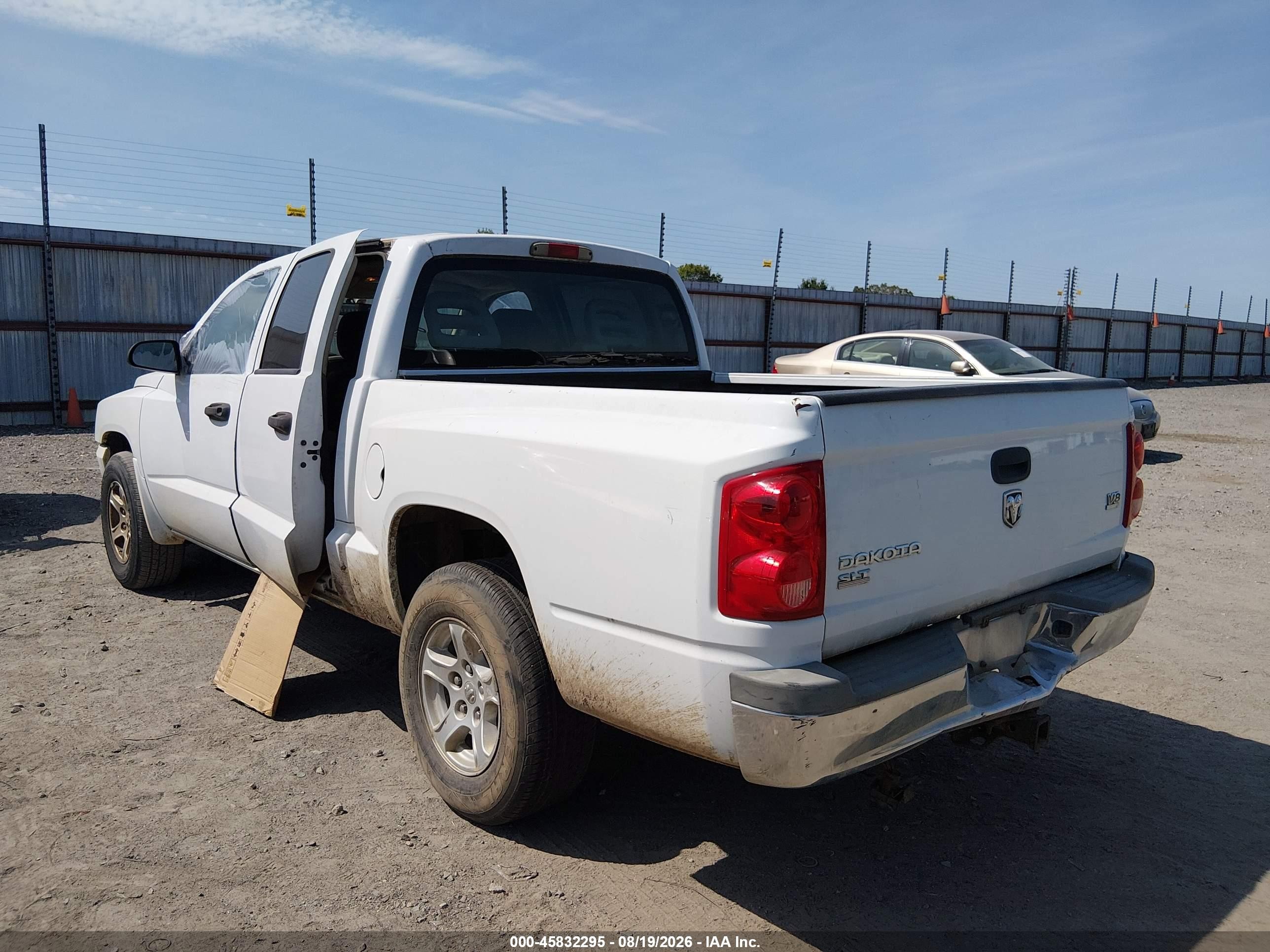 2006 Dodge Dakota Slt White vin: 1D7HE48N26S624090