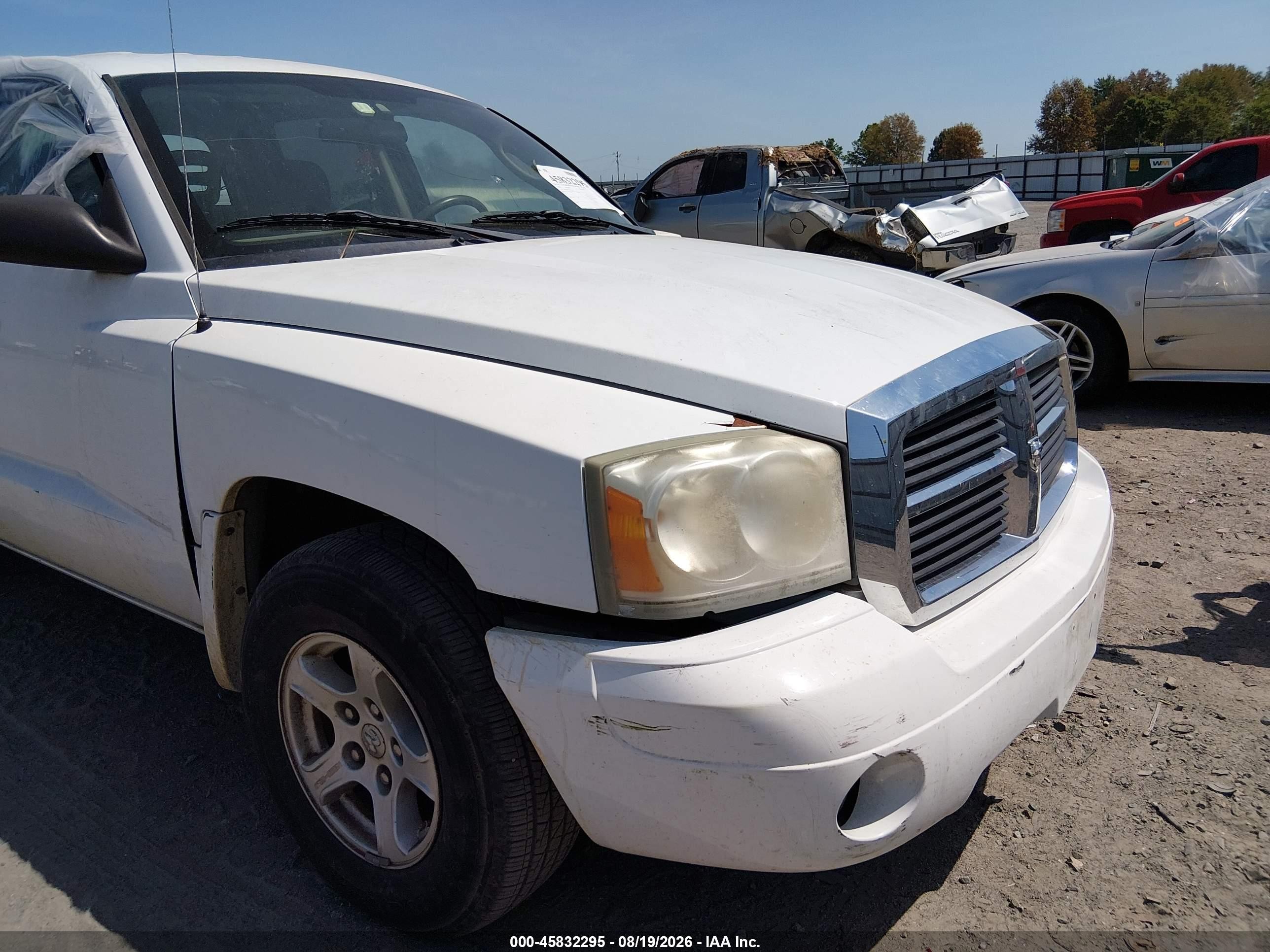 2006 Dodge Dakota Slt White vin: 1D7HE48N26S624090
