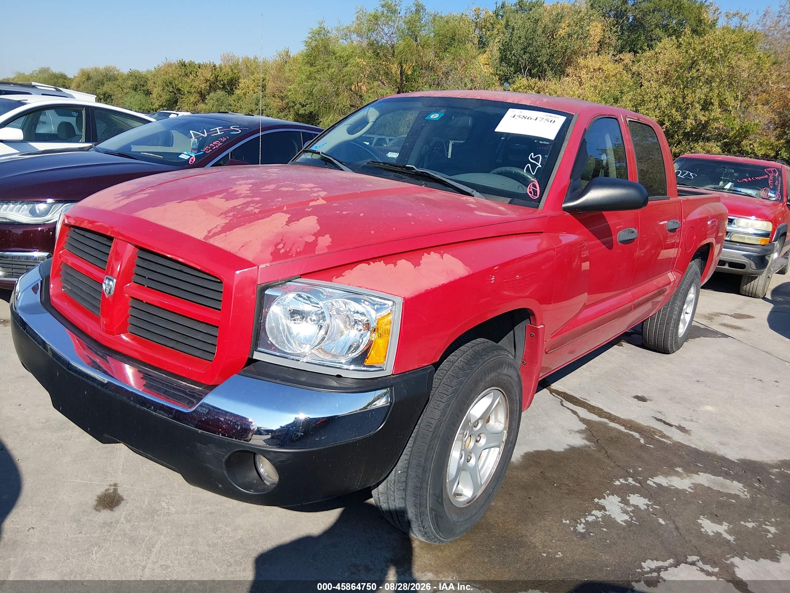 2006 Dodge Dakota Slt Red vin: 1D7HE48N36S617469