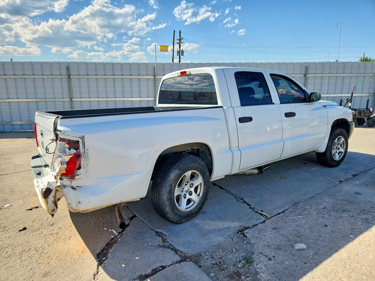2005 Dodge Dakota Quad Slt White vin: 1D7HE48N55S329502