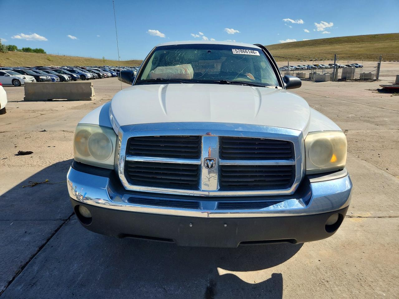 2005 Dodge Dakota Quad Slt White vin: 1D7HE48N55S329502