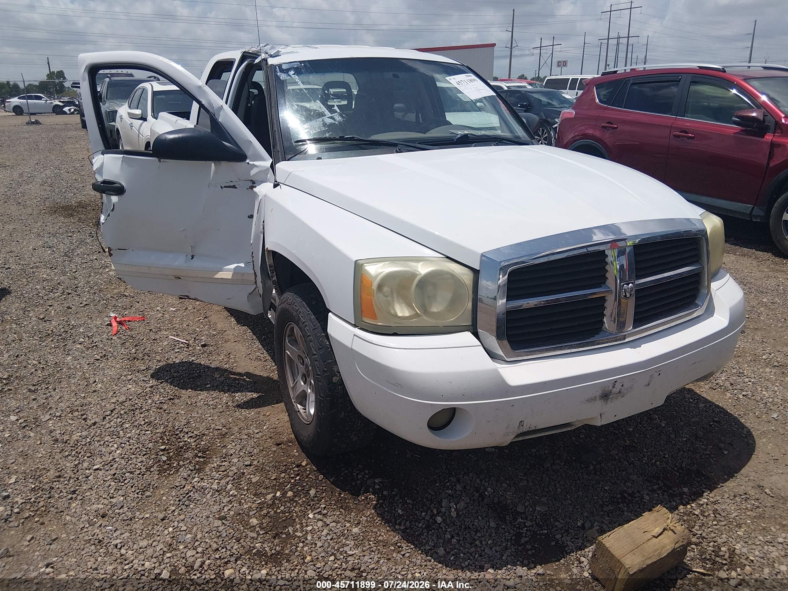 2005 Dodge Dakota Slt White vin: 1D7HE48N65S261579