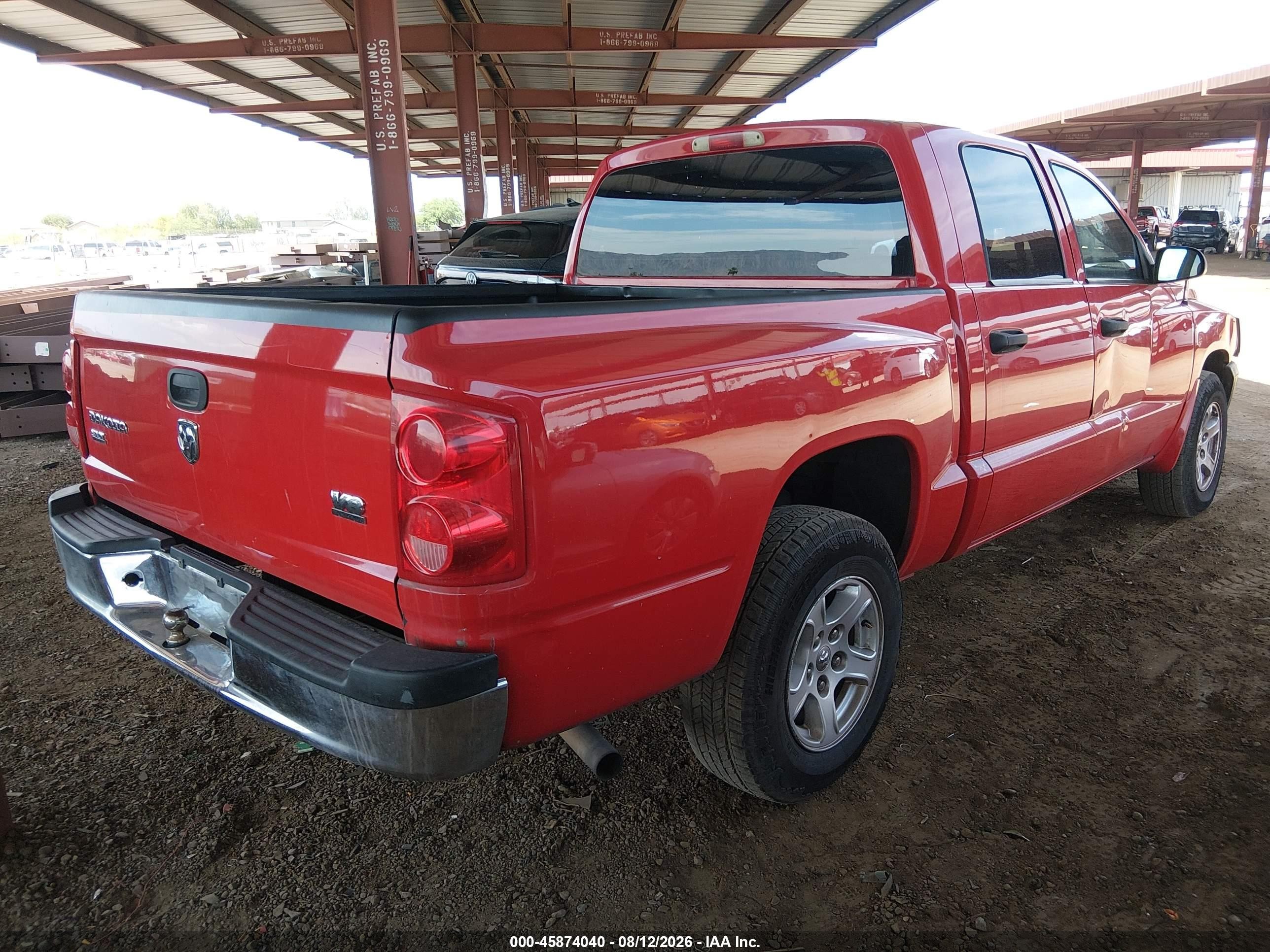 2005 Dodge Dakota Slt Красный vin: 1D7HE48N65S288345