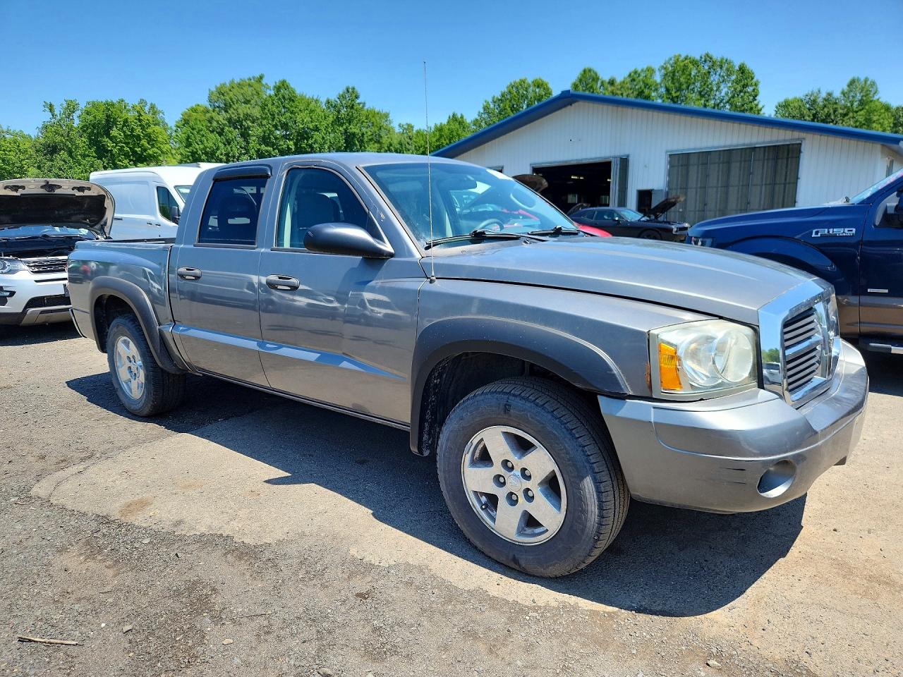 2006 Dodge Dakota Quad Slt Silver vin: 1D7HE48N86S512989