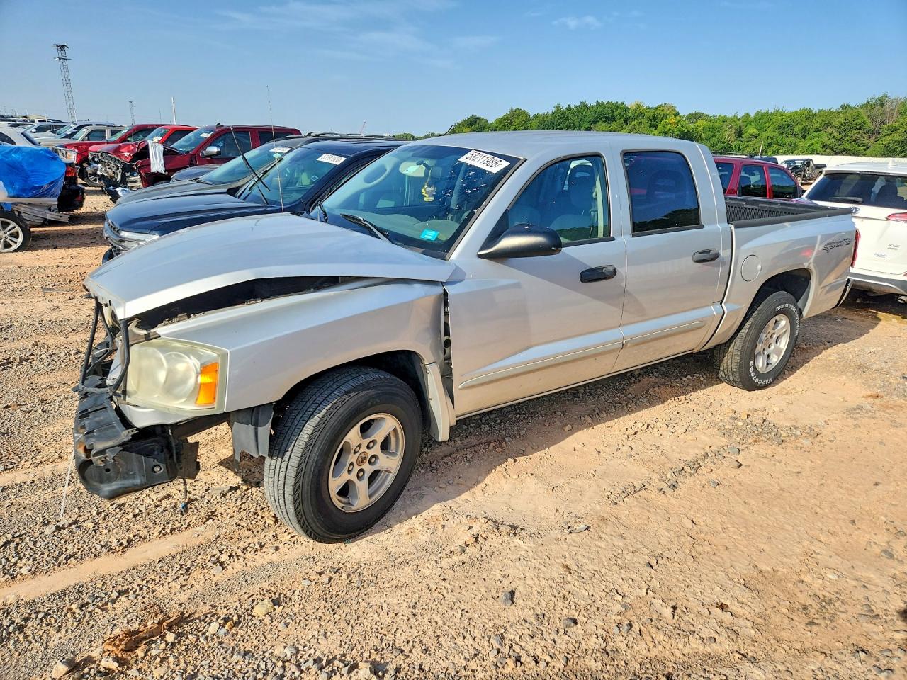 2006 Dodge Dakota Quad Slt Silver vin: 1D7HE48N96S616875