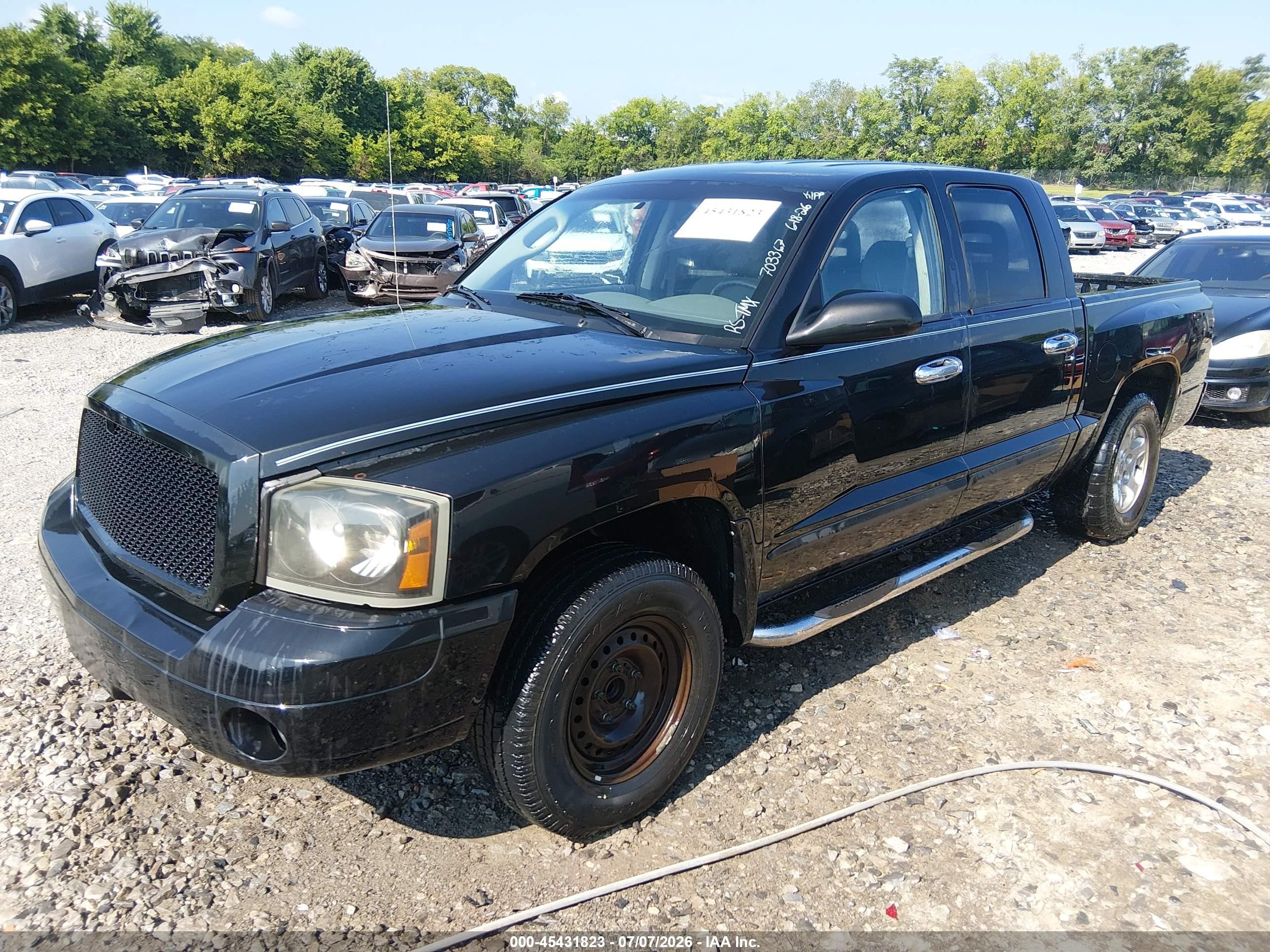2006 Dodge Dakota Slt Black vin: 1D7HE48N96S703367