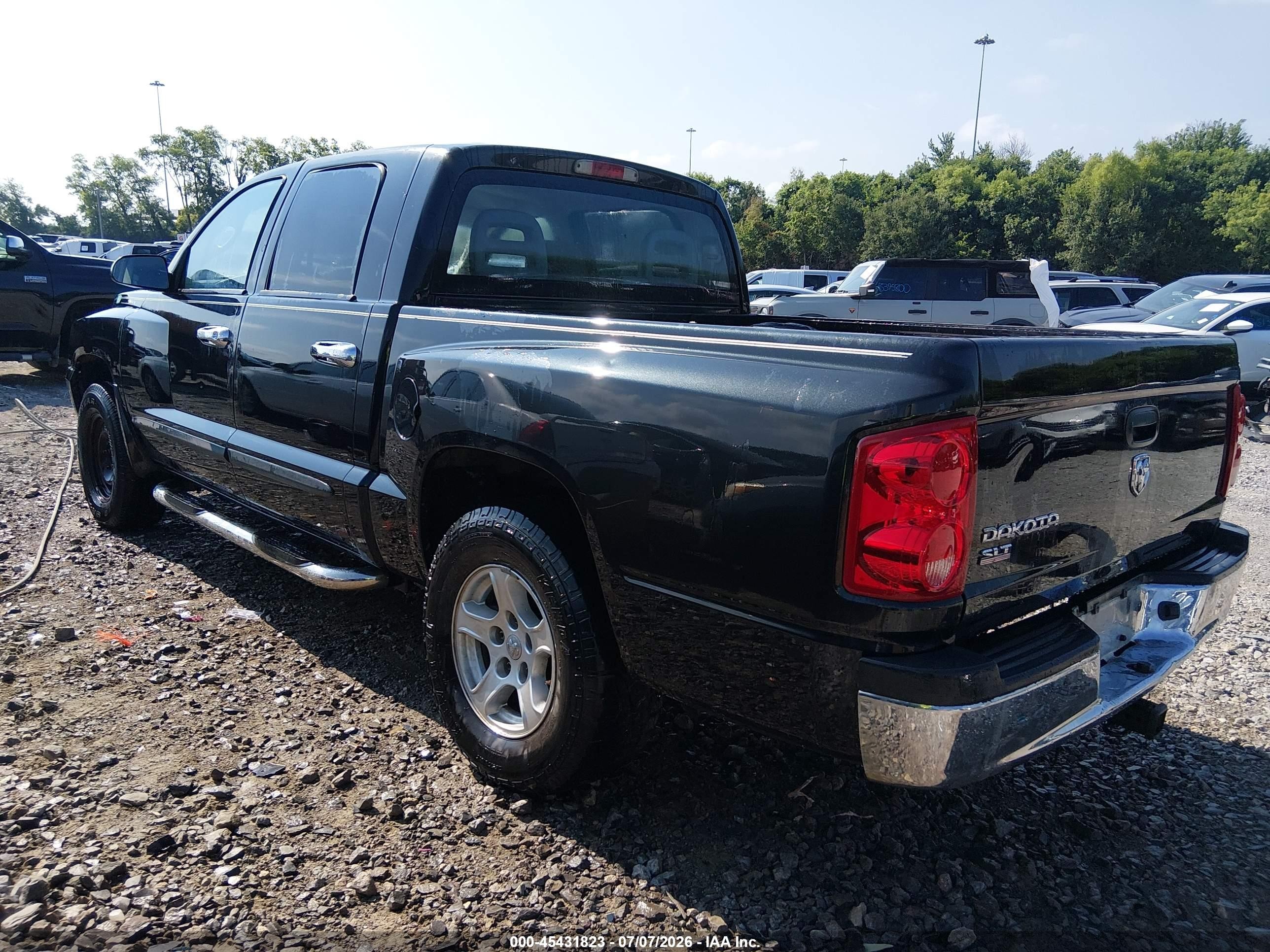 2006 Dodge Dakota Slt Black vin: 1D7HE48N96S703367